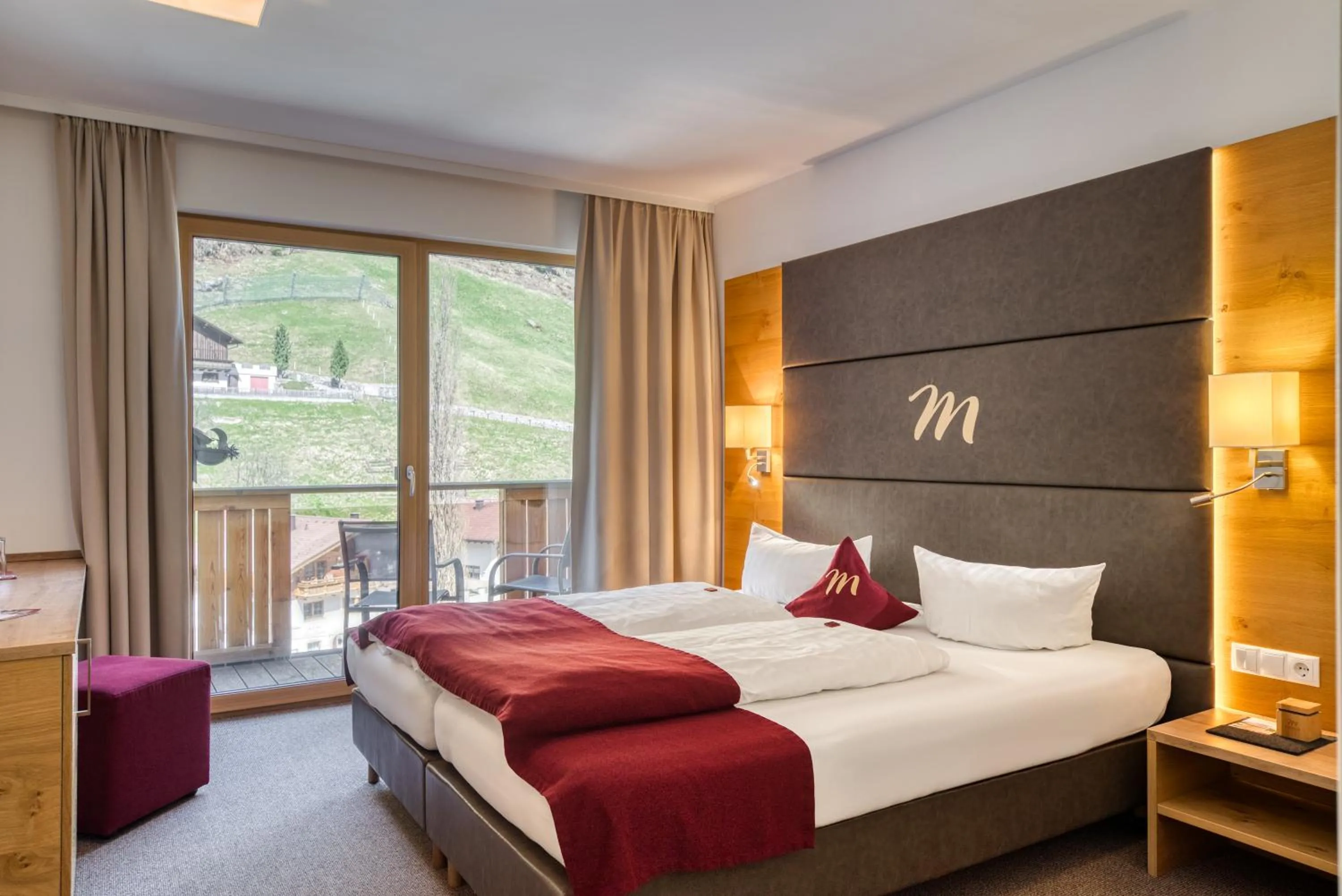 Bed in Mallaun Hotel.Erlebnis