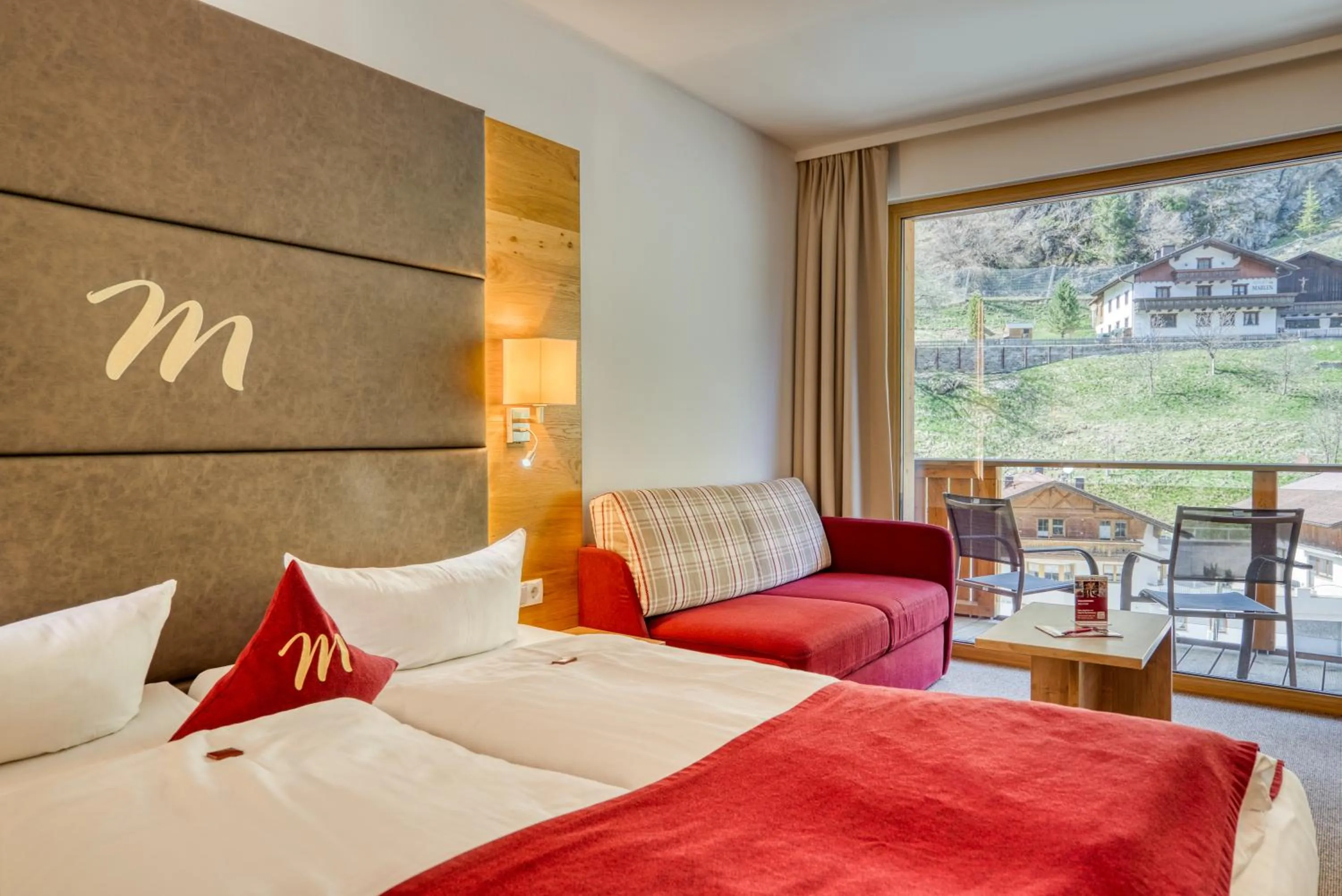 Bed in Mallaun Hotel.Erlebnis