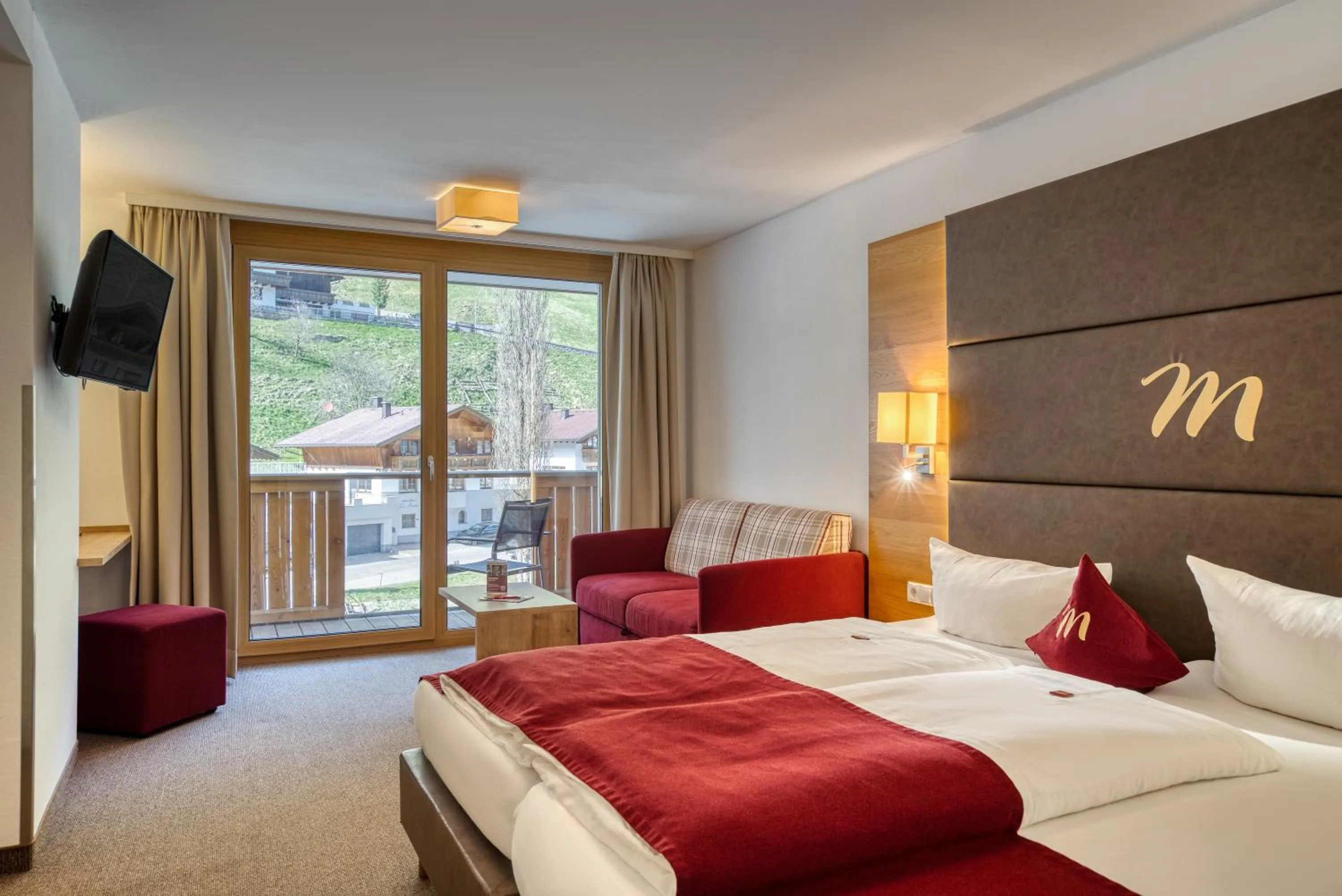 Bed in Mallaun Hotel.Erlebnis