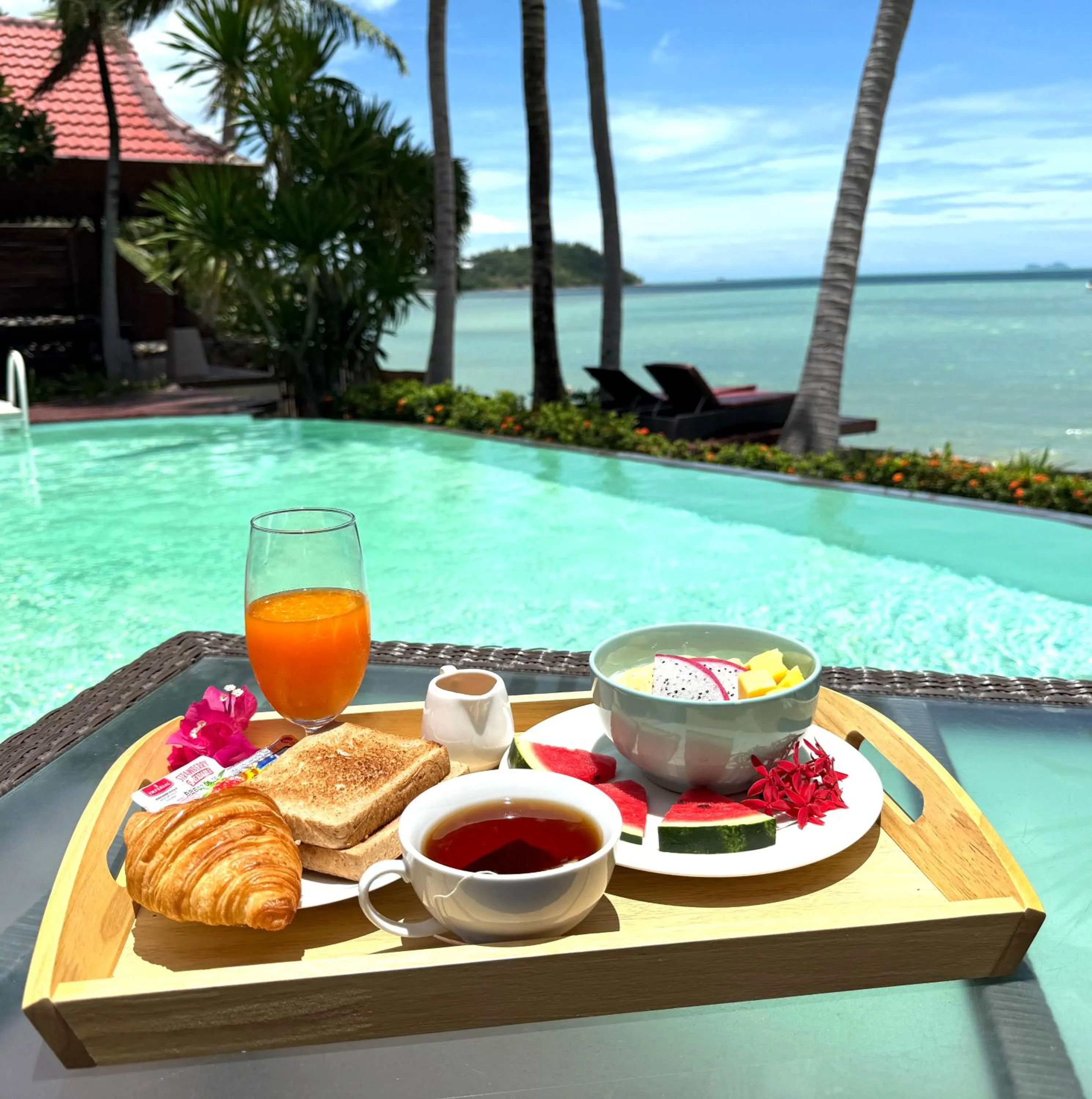 Continental breakfast in Erawan Villa Hotel