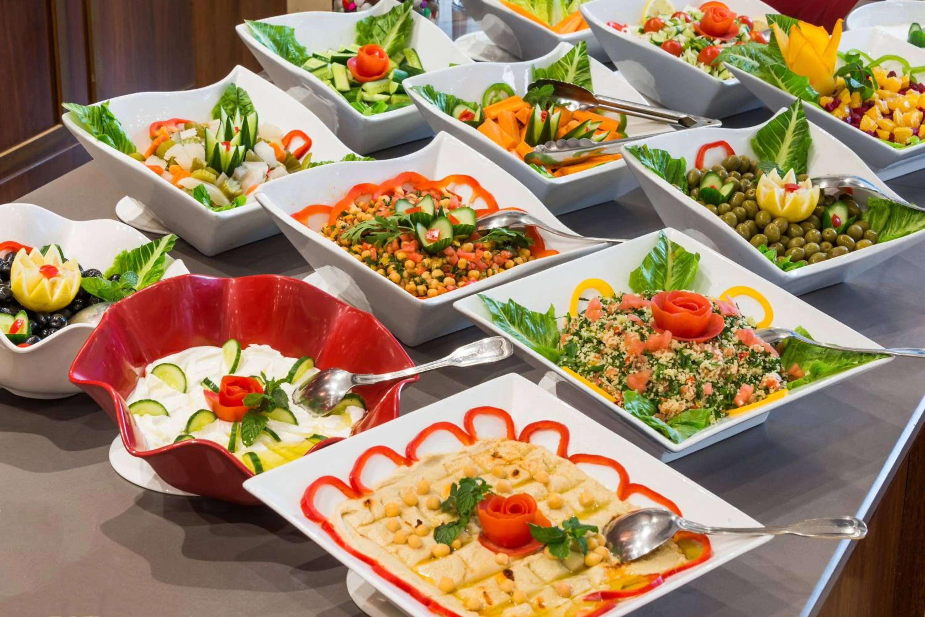 Buffet breakfast in Naviti Warwick Al Khobar