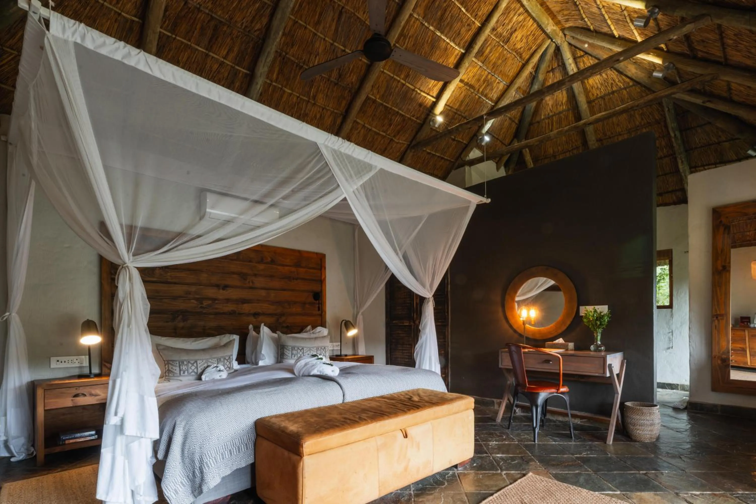 Bed in Lalibela Wildlife Reserve - Inzolo Lodge