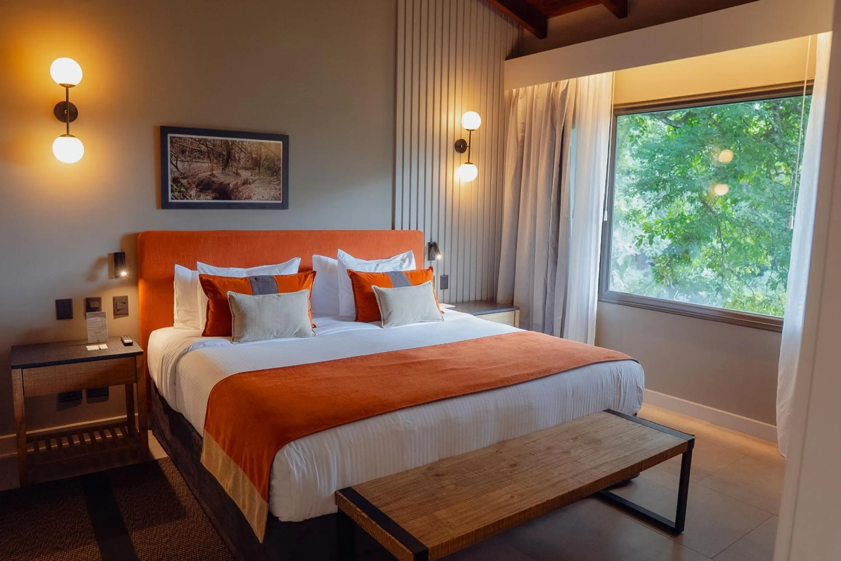 Bed in Iguazu Jungle Lodge