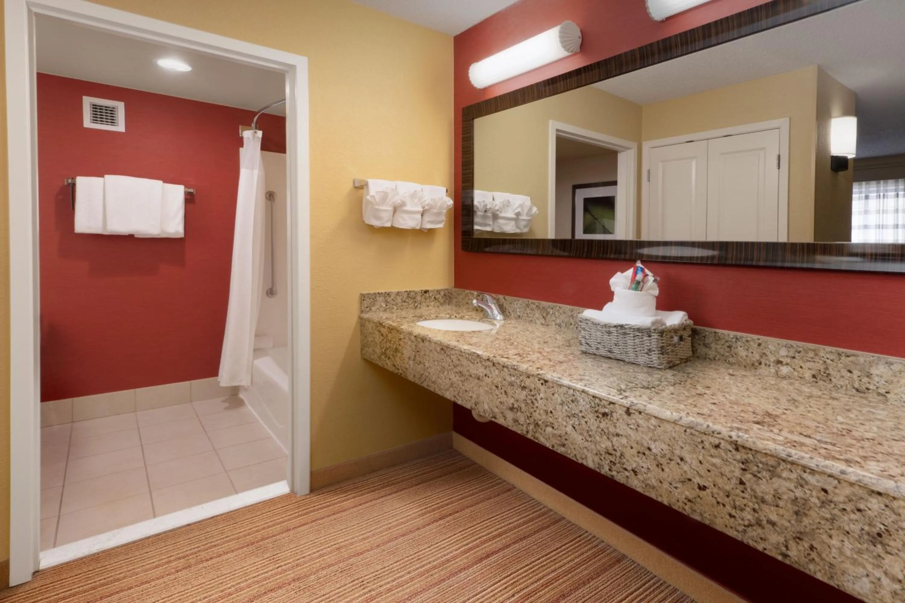 Bathroom in Courtyard by Marriott Dallas Plano in Legacy Park