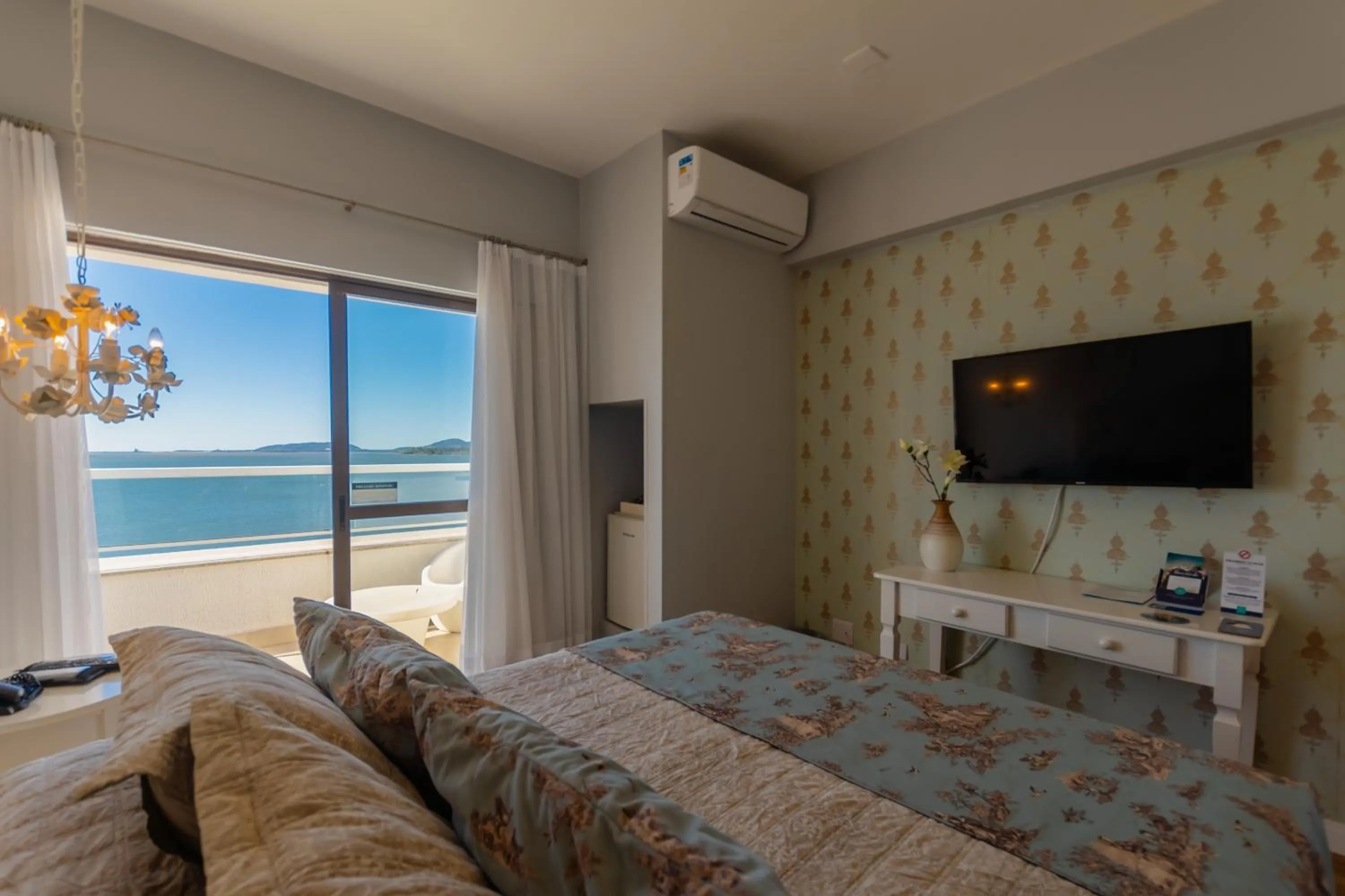 Bed in Hotel Villareal São Francisco do Sul