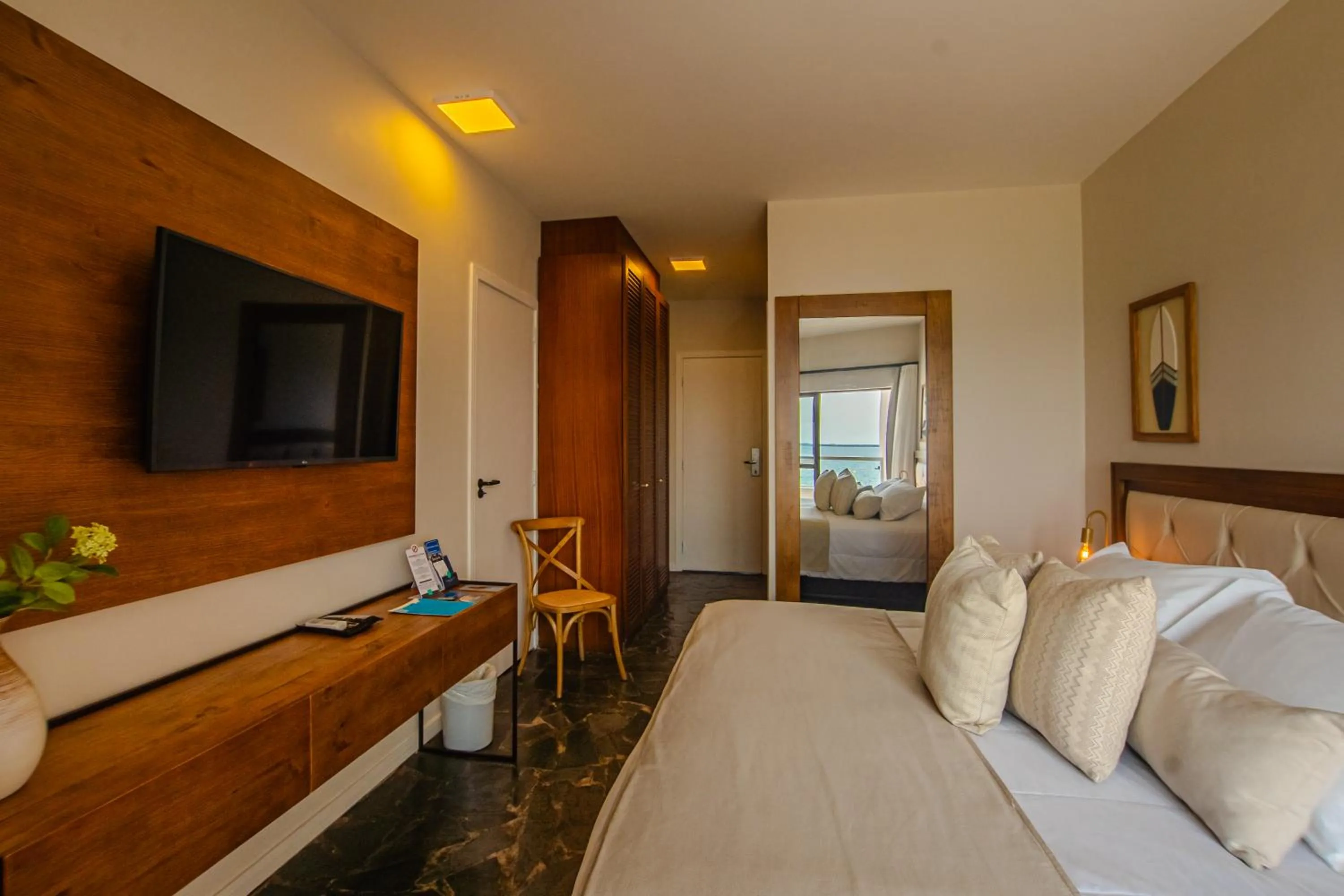 Bed in Hotel Villareal São Francisco do Sul