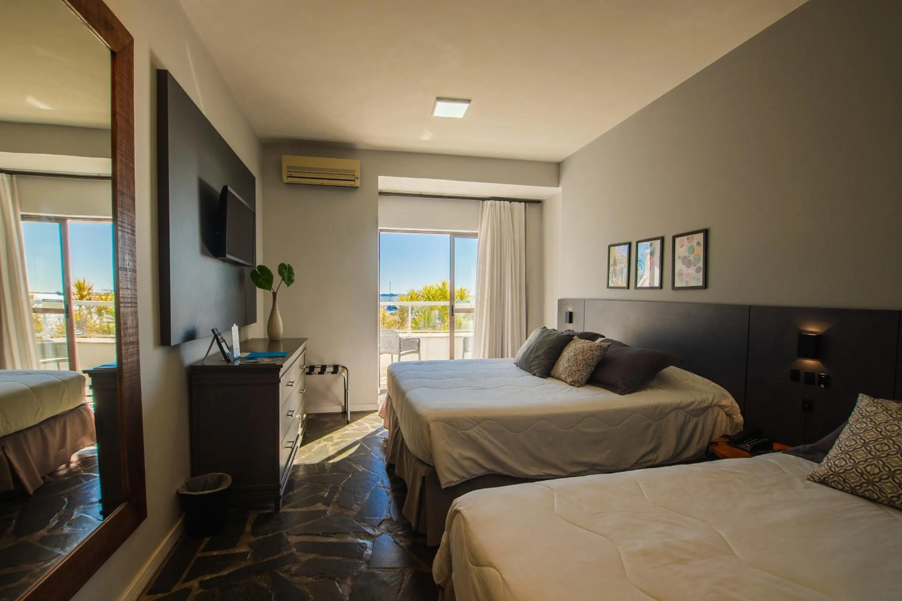 Bed in Hotel Villareal São Francisco do Sul