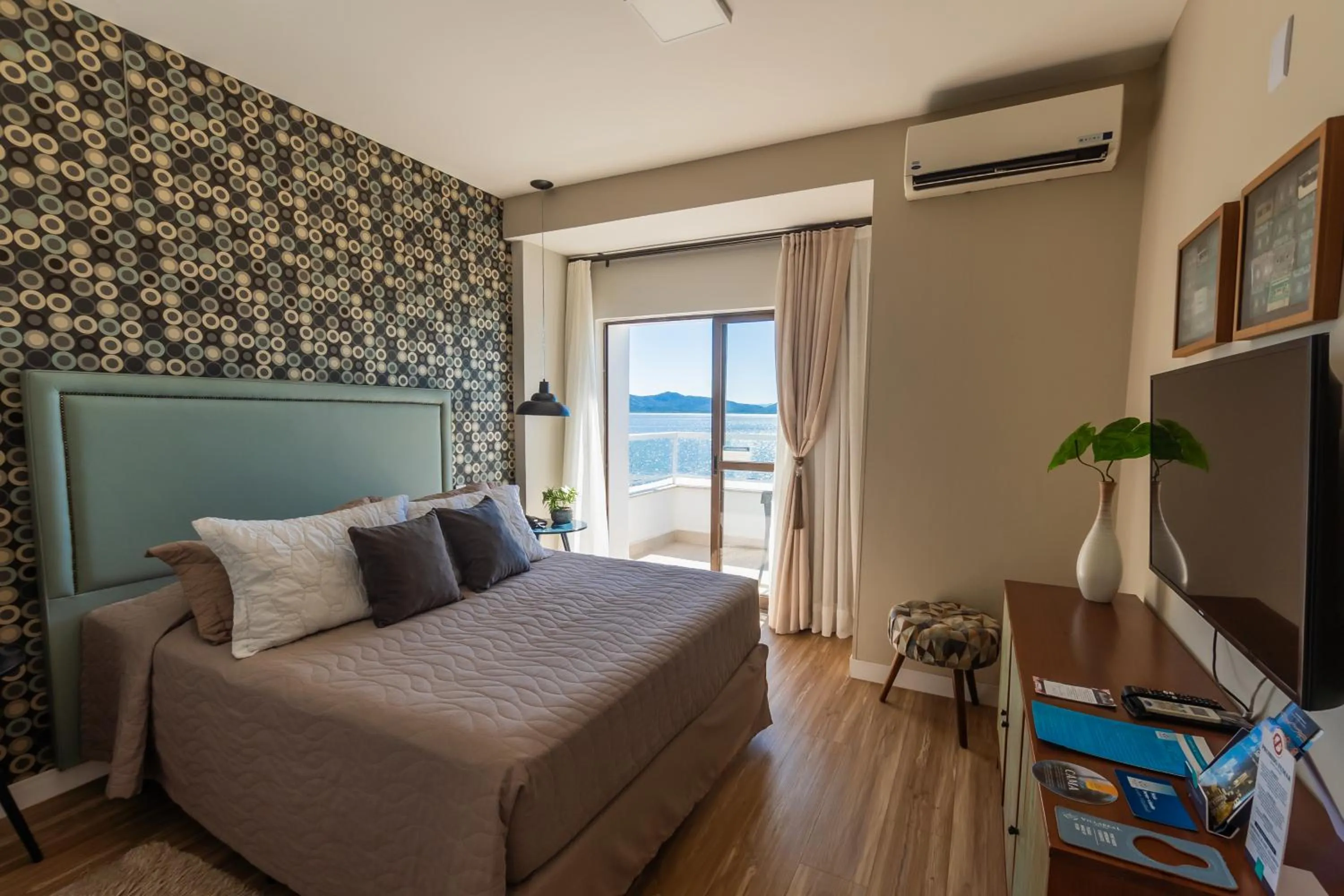 Bed in Hotel Villareal São Francisco do Sul