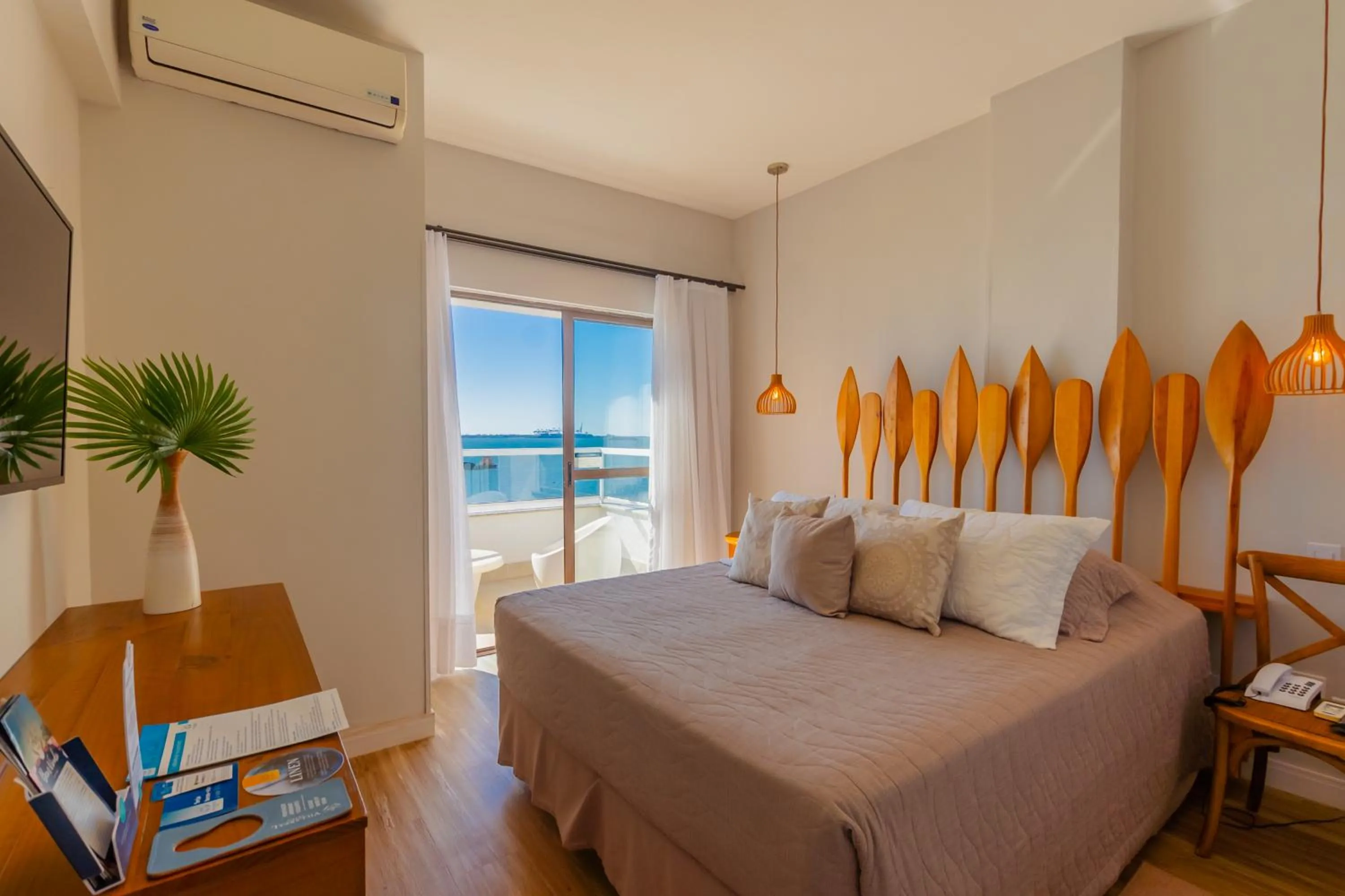 Bed in Hotel Villareal São Francisco do Sul