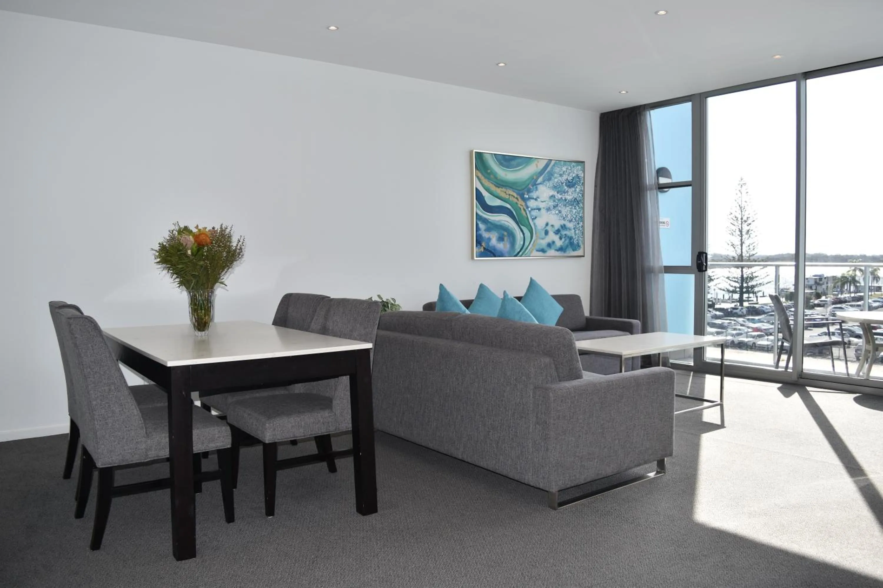 Living room in Mantra Quayside Port Macquarie