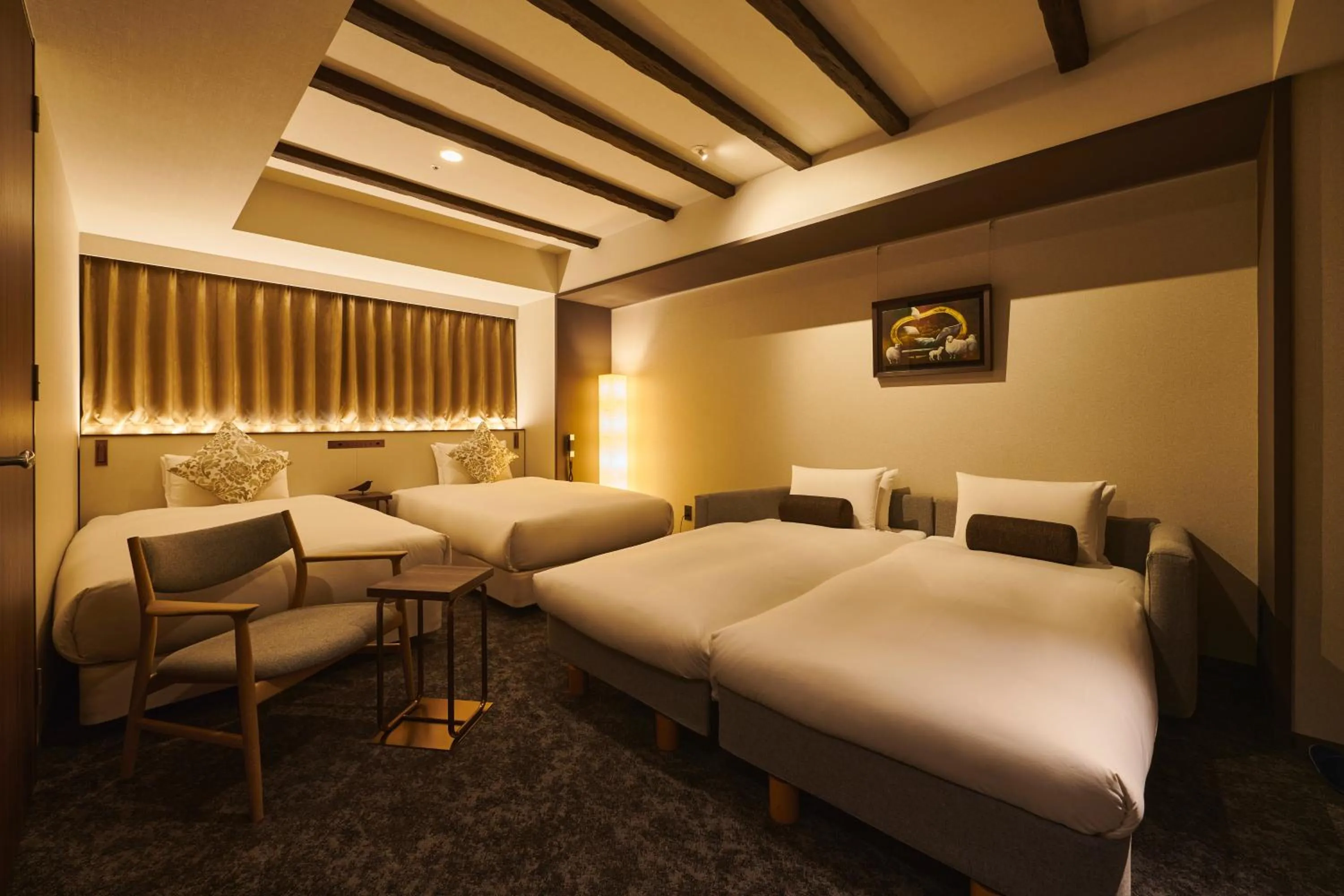 Bed in Cross Hotel Sapporo