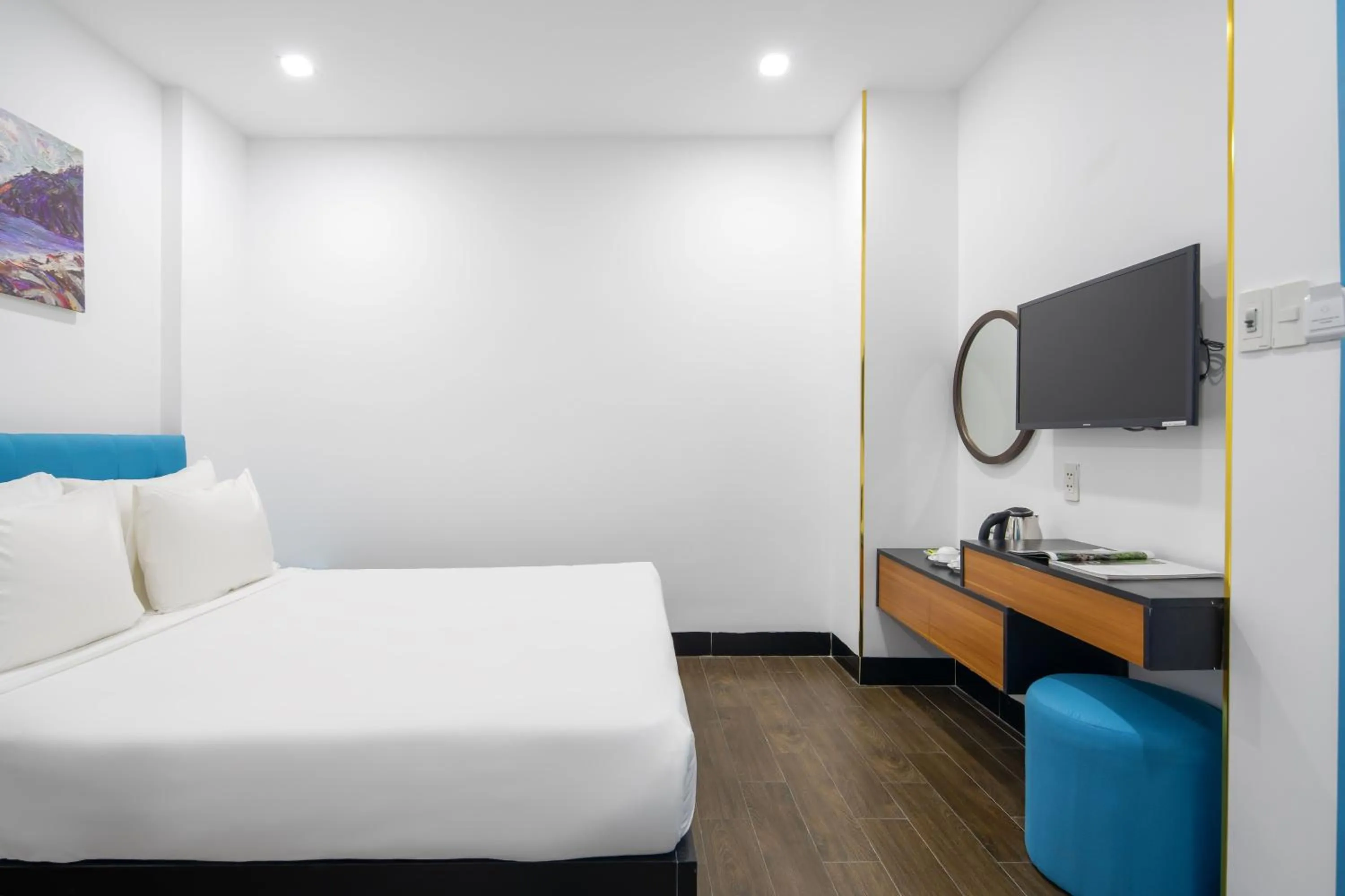 Bed in Platinum Danang Hotel