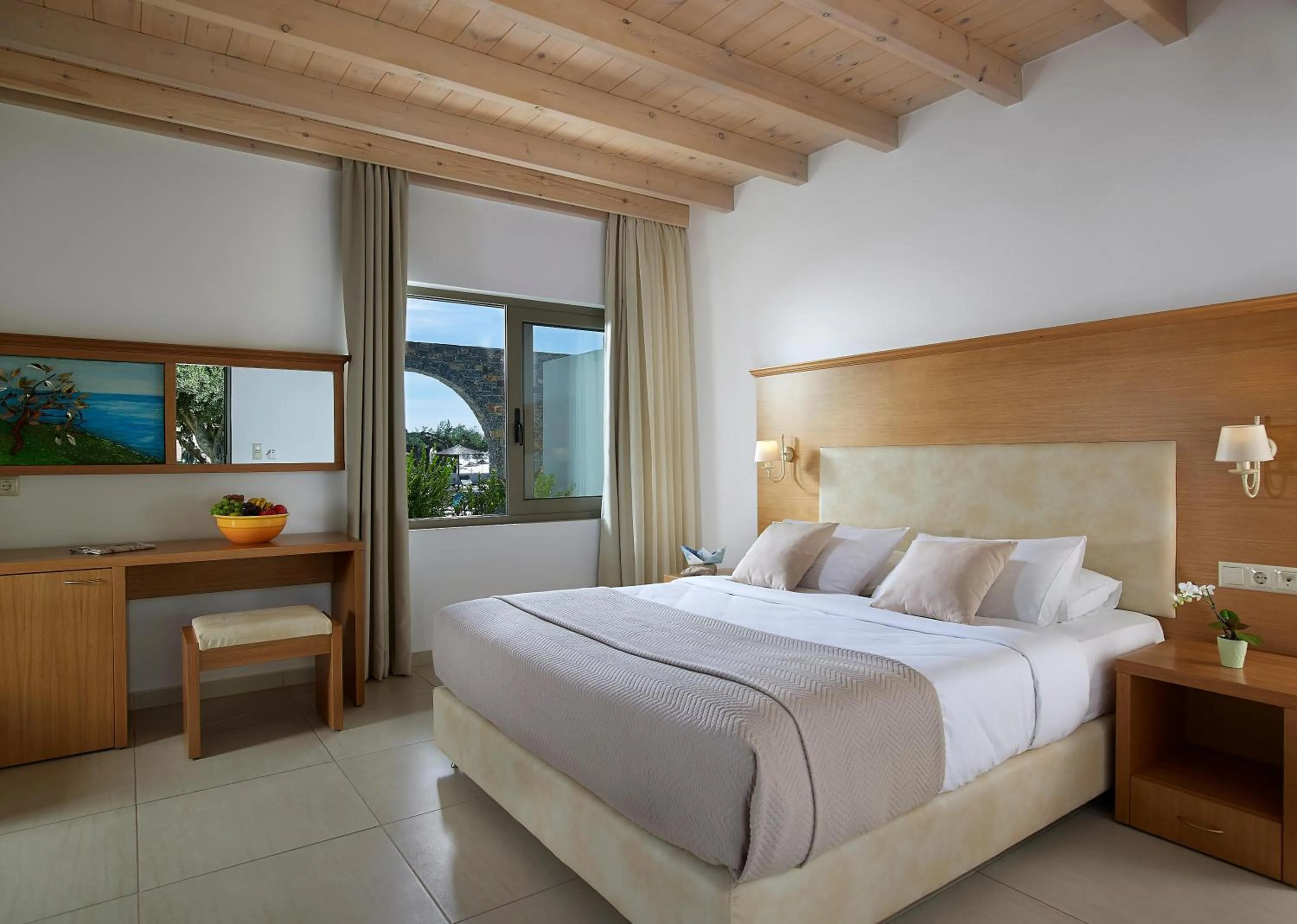 Photo of the whole room, Bed in Coriva Beach Hotel & Bungalows