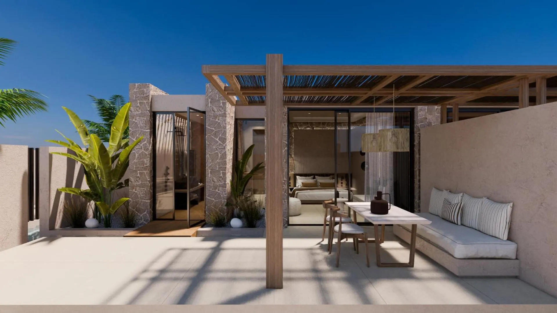 Patio in Socrates Hotel Malia Beach