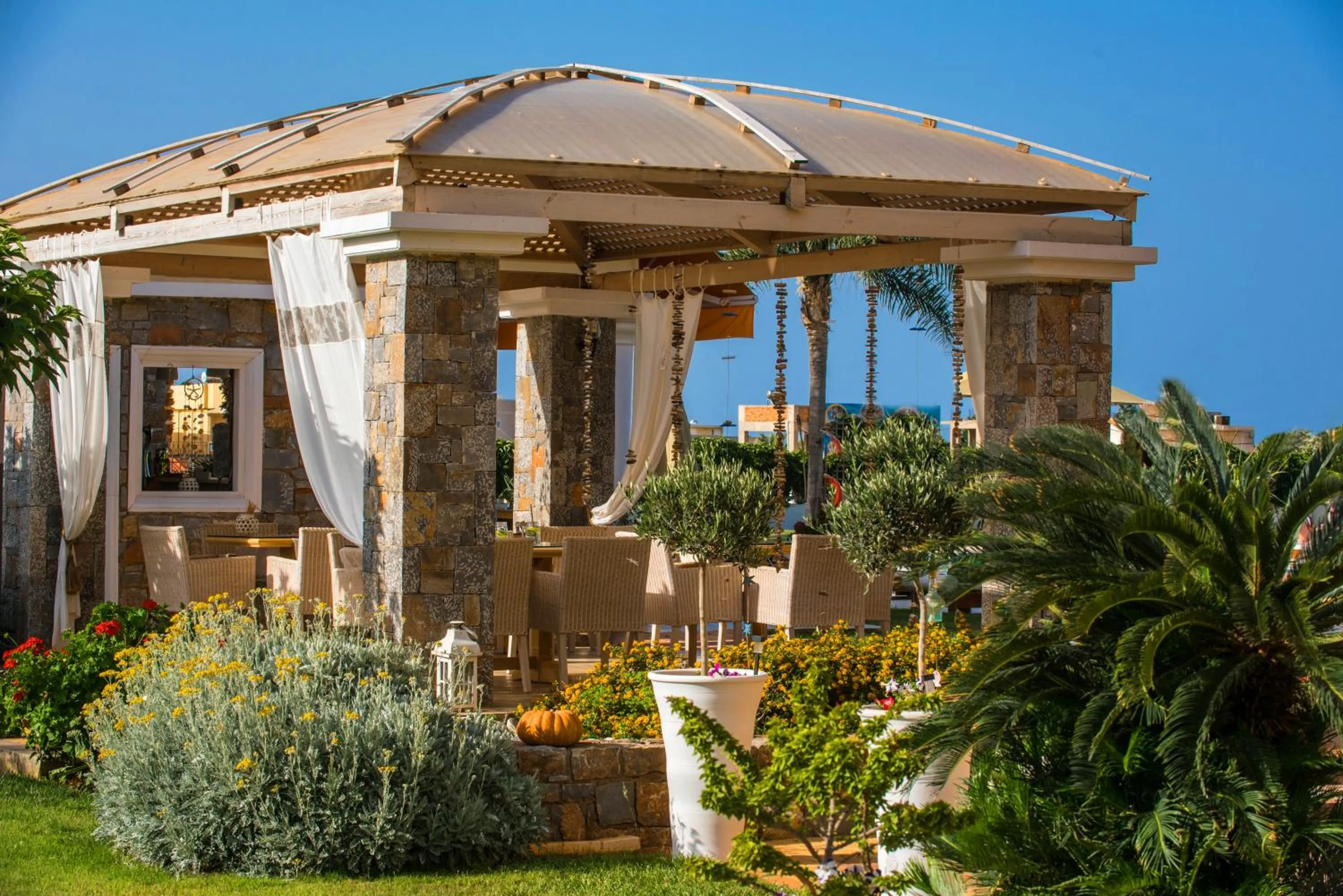 Garden view in Socrates Hotel Malia Beach