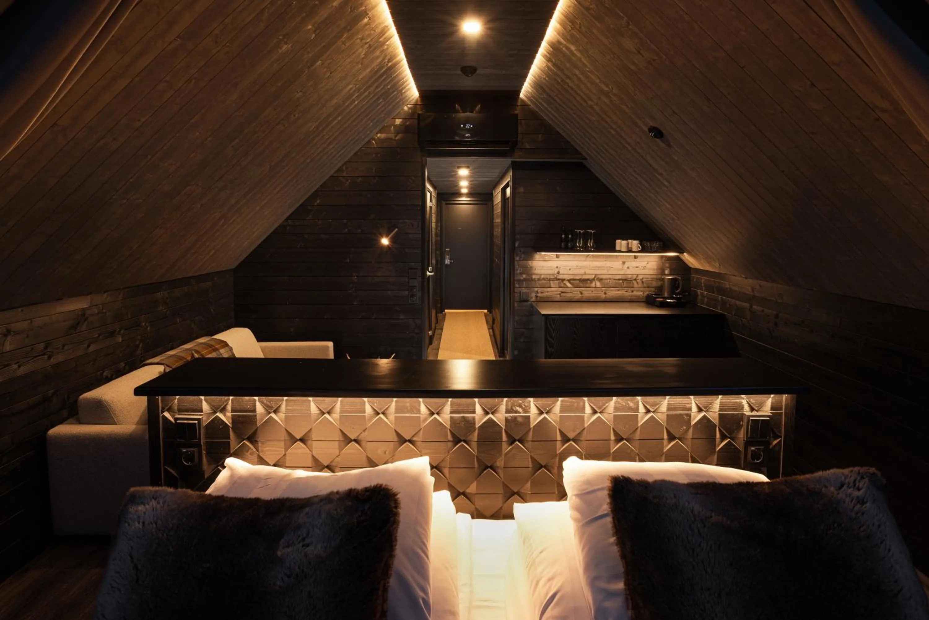 Bed in Wilderness Hotel Nellim & Igloos