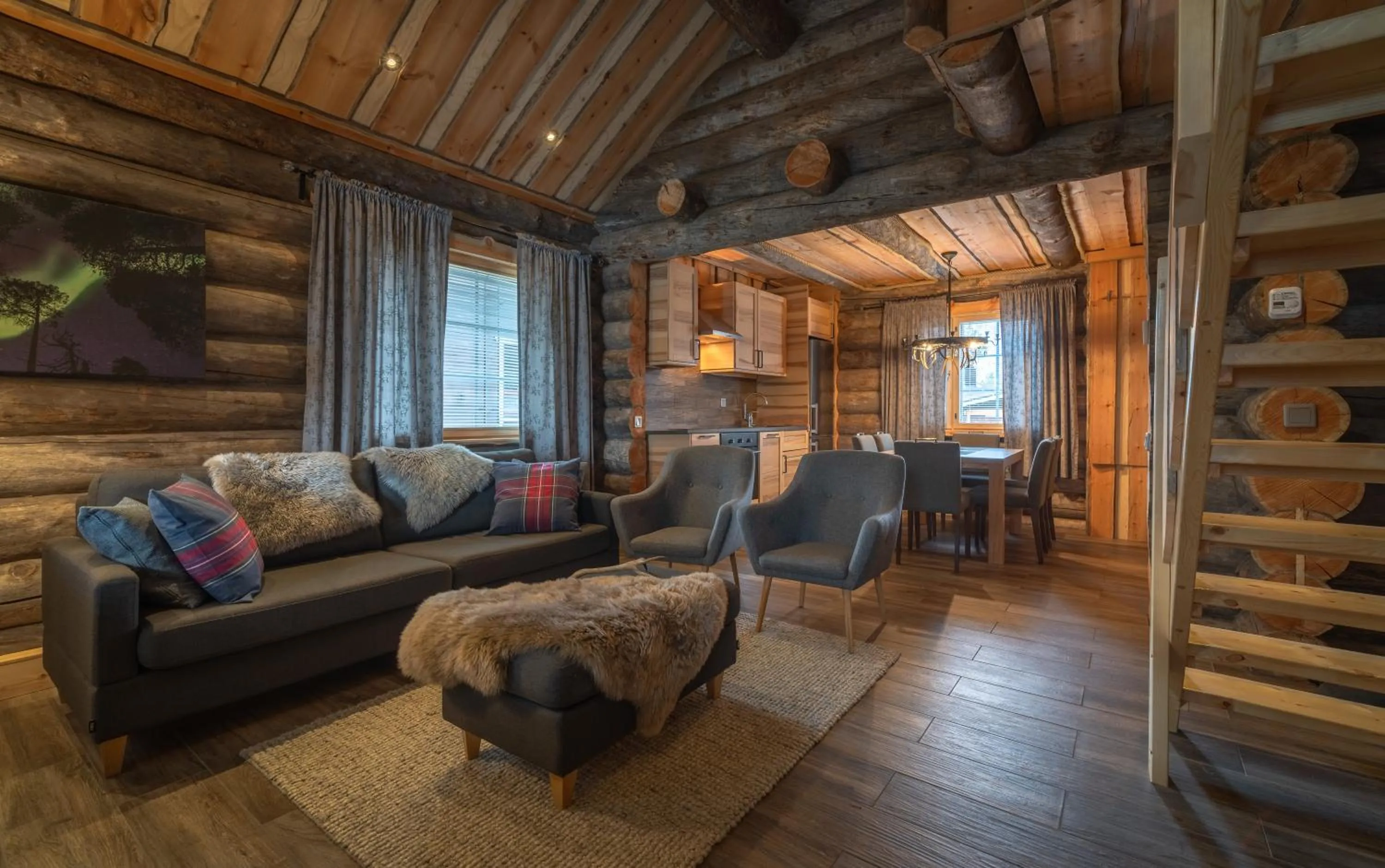 Living room in Wilderness Hotel Nellim & Igloos