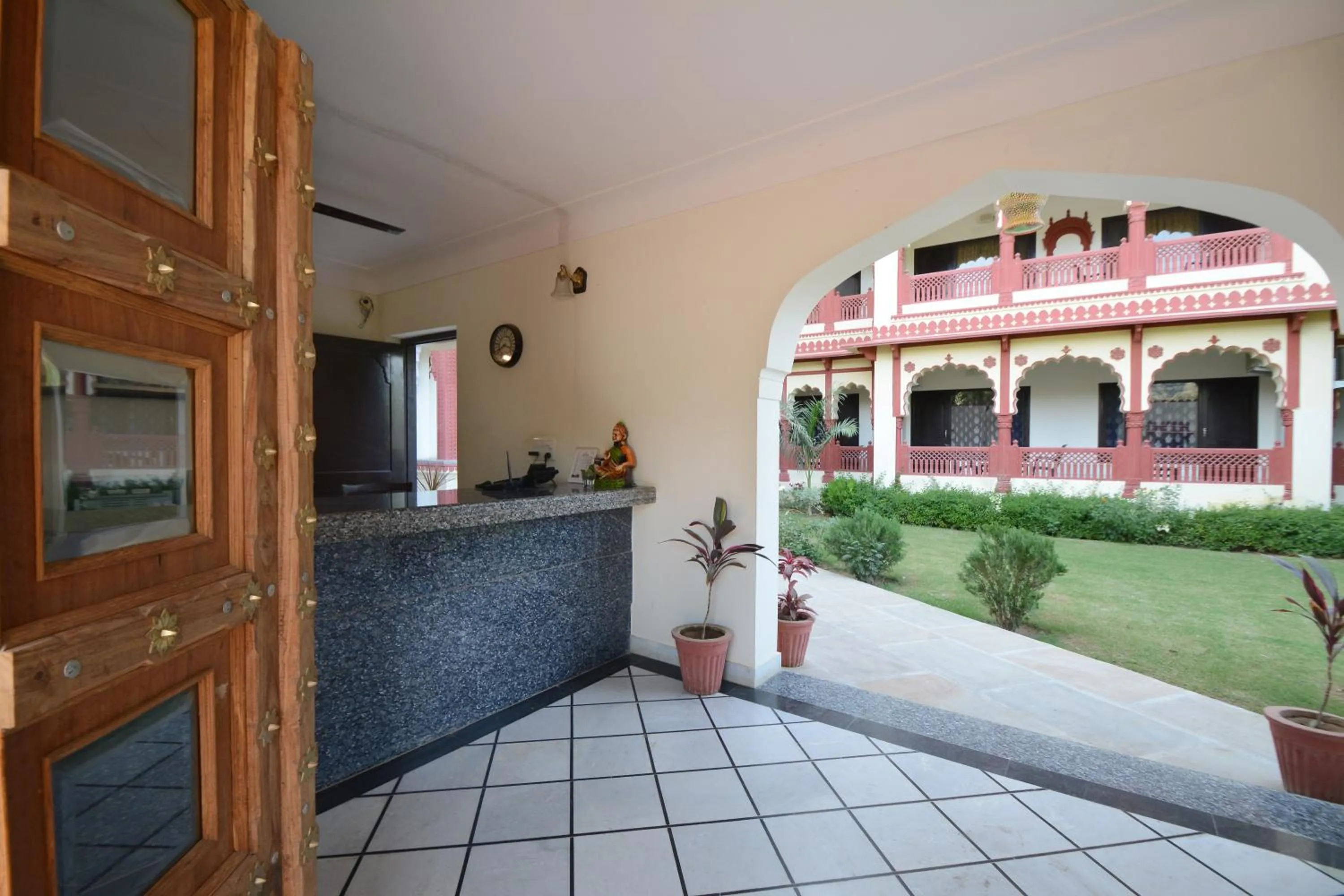 Lobby or reception in Moti Mahal - A Heritage Haveli