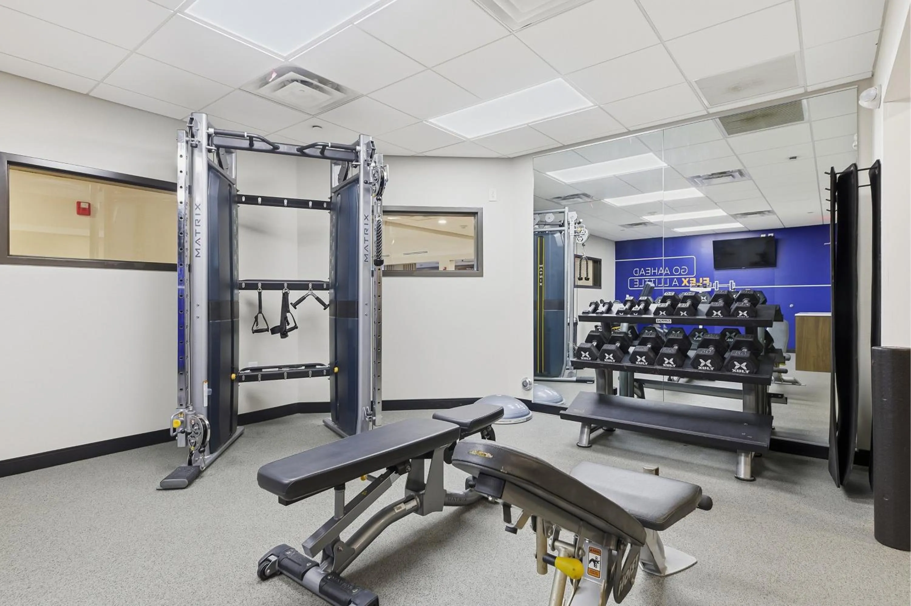 Fitness centre/facilities in Holiday Inn Express & Suites Raleigh West - Lenovo Center by IHG