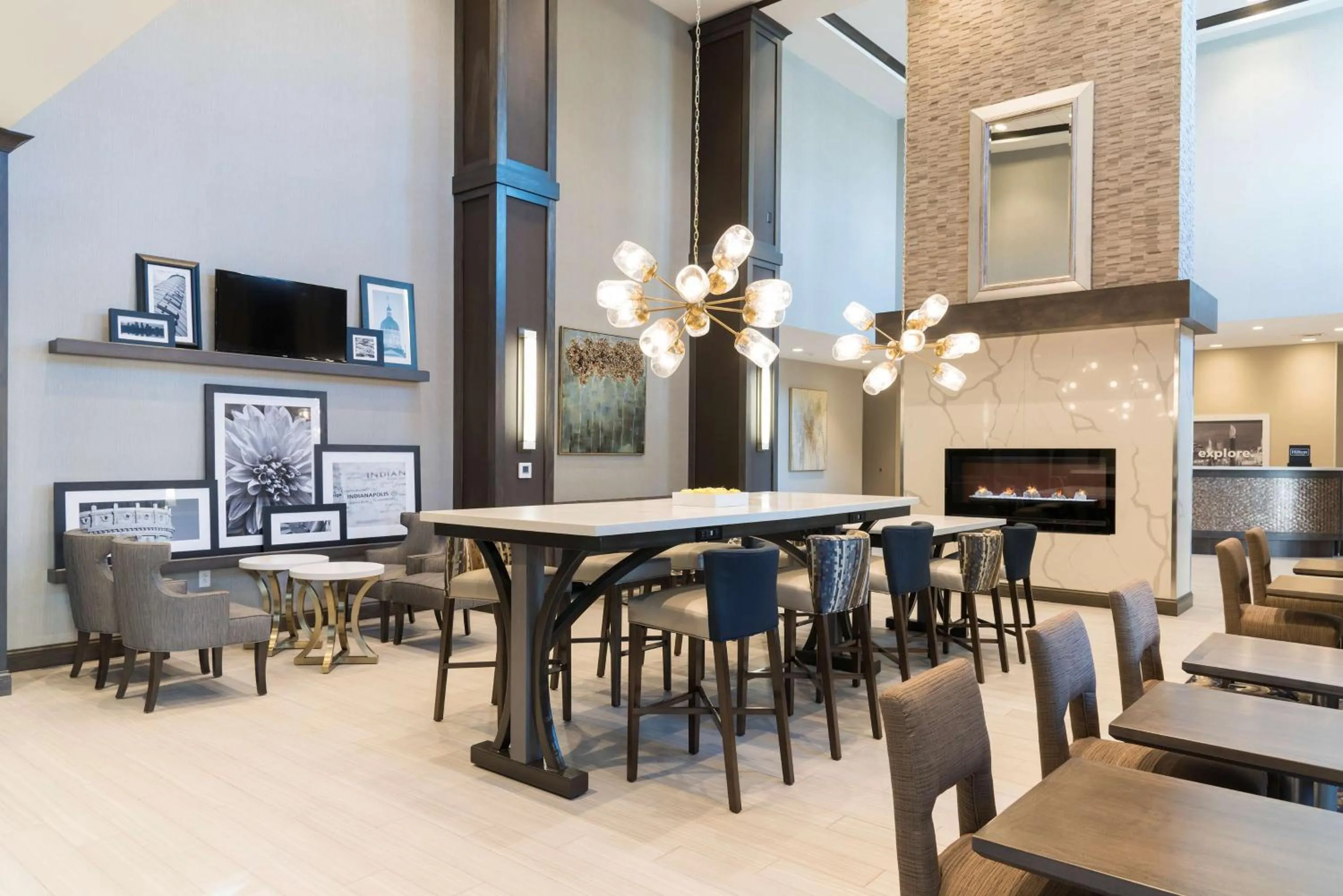 Lobby or reception in Hampton Inn & Suites Indianapolis-Keystone, IN