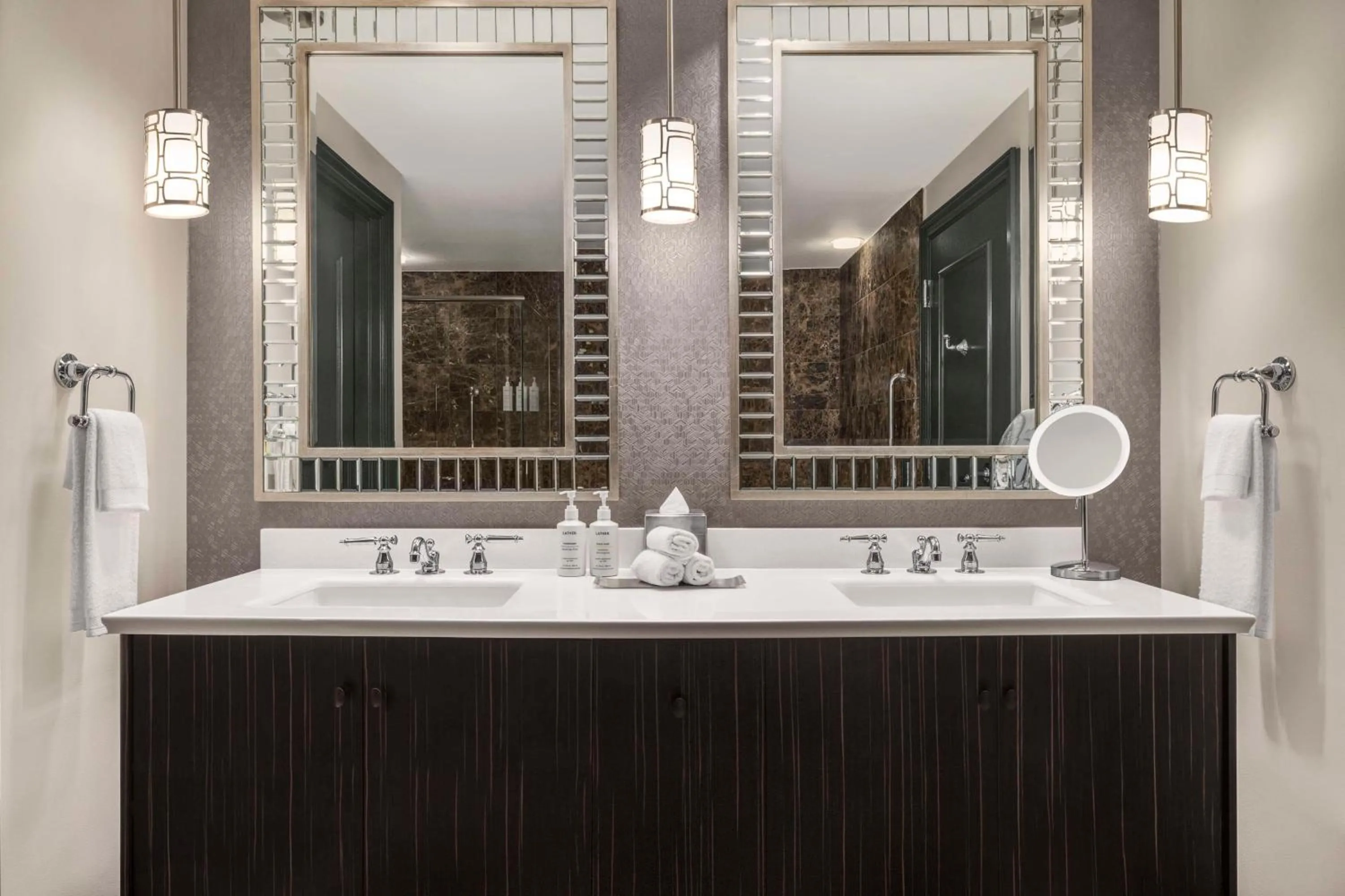 Bathroom in The American Hotel Atlanta Downtown-a Doubletree by Hilton