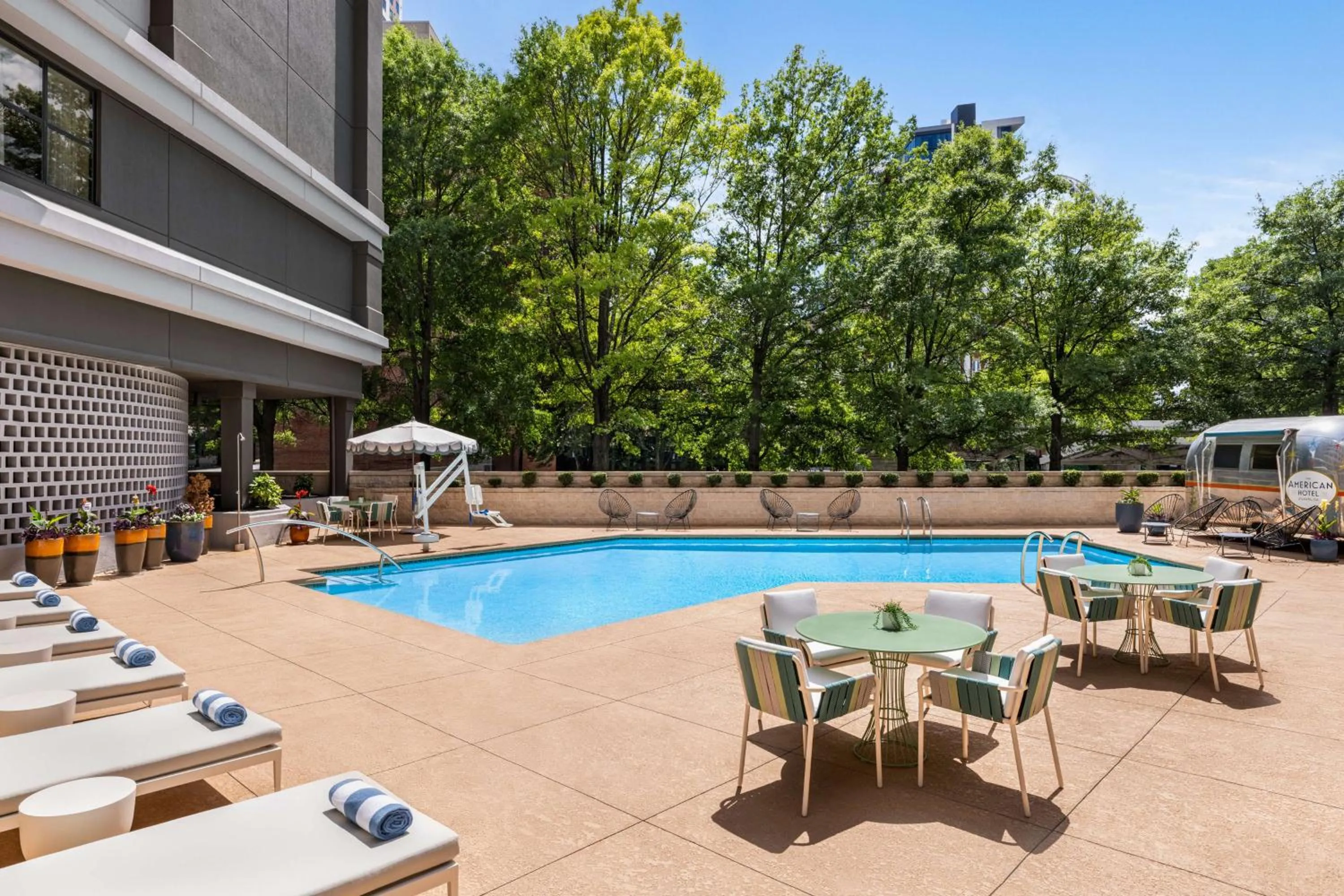 Pool view in The American Hotel Atlanta Downtown-a Doubletree by Hilton