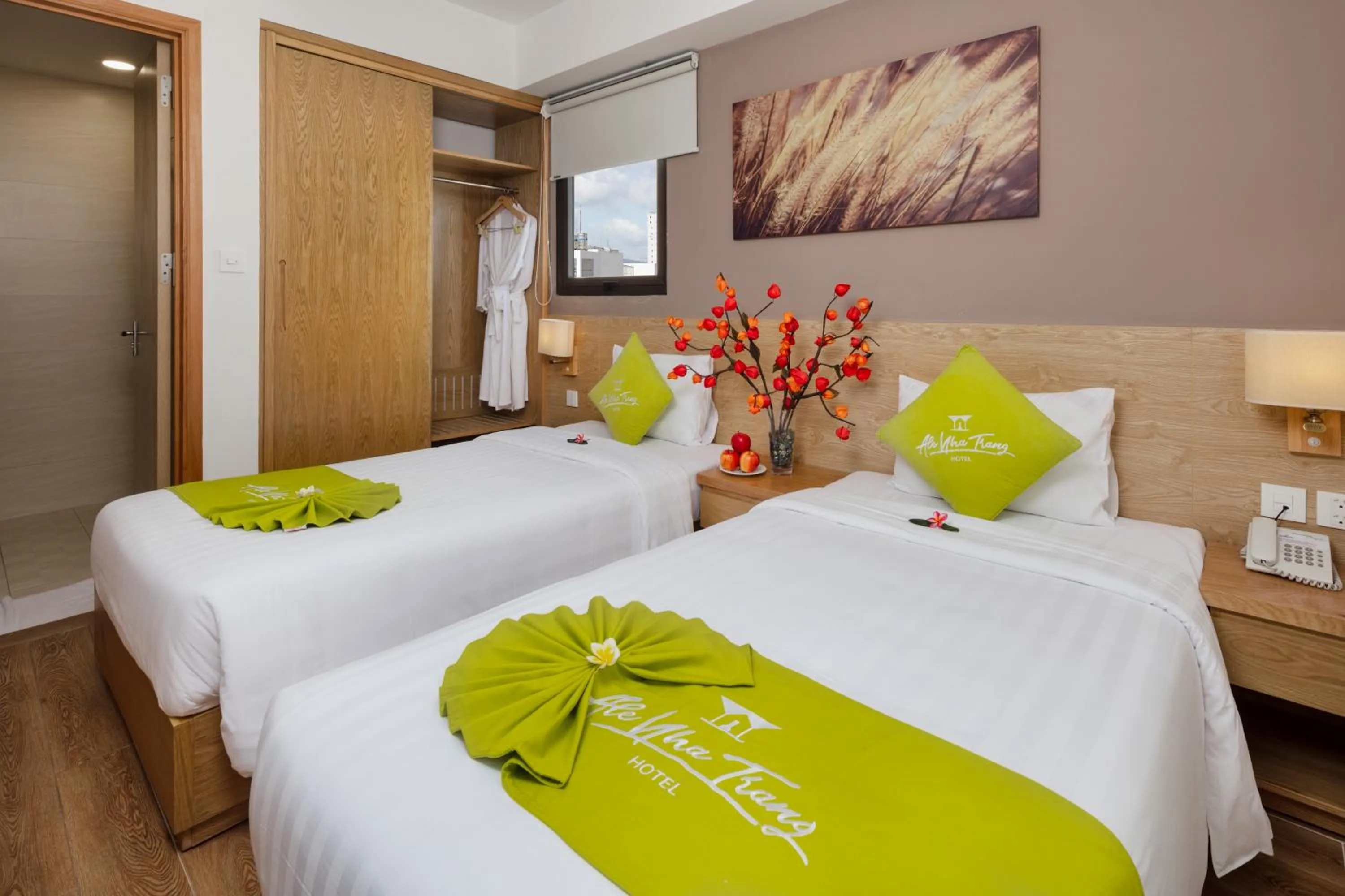 View (from property/room), Bed in Ale Nha Trang Hotel