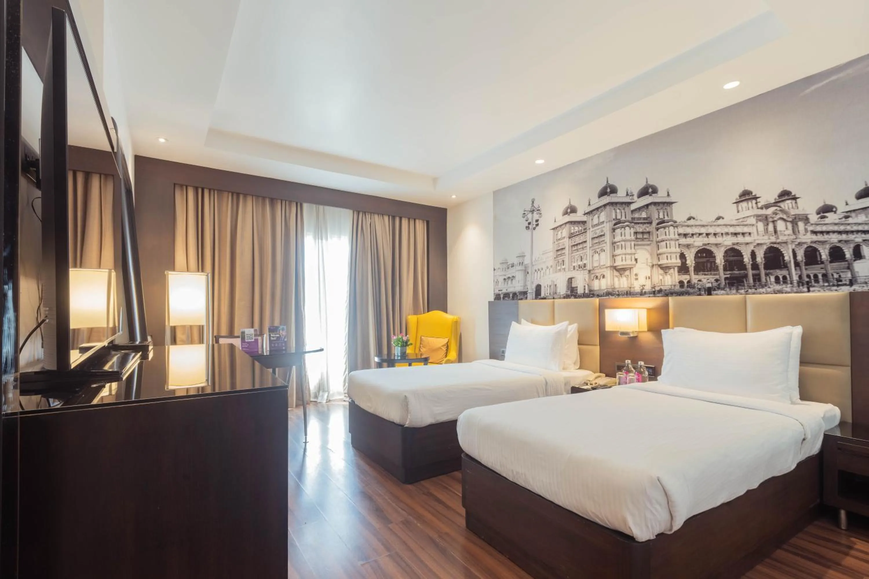 Bed in Hotel Royal Orchid Bangalore