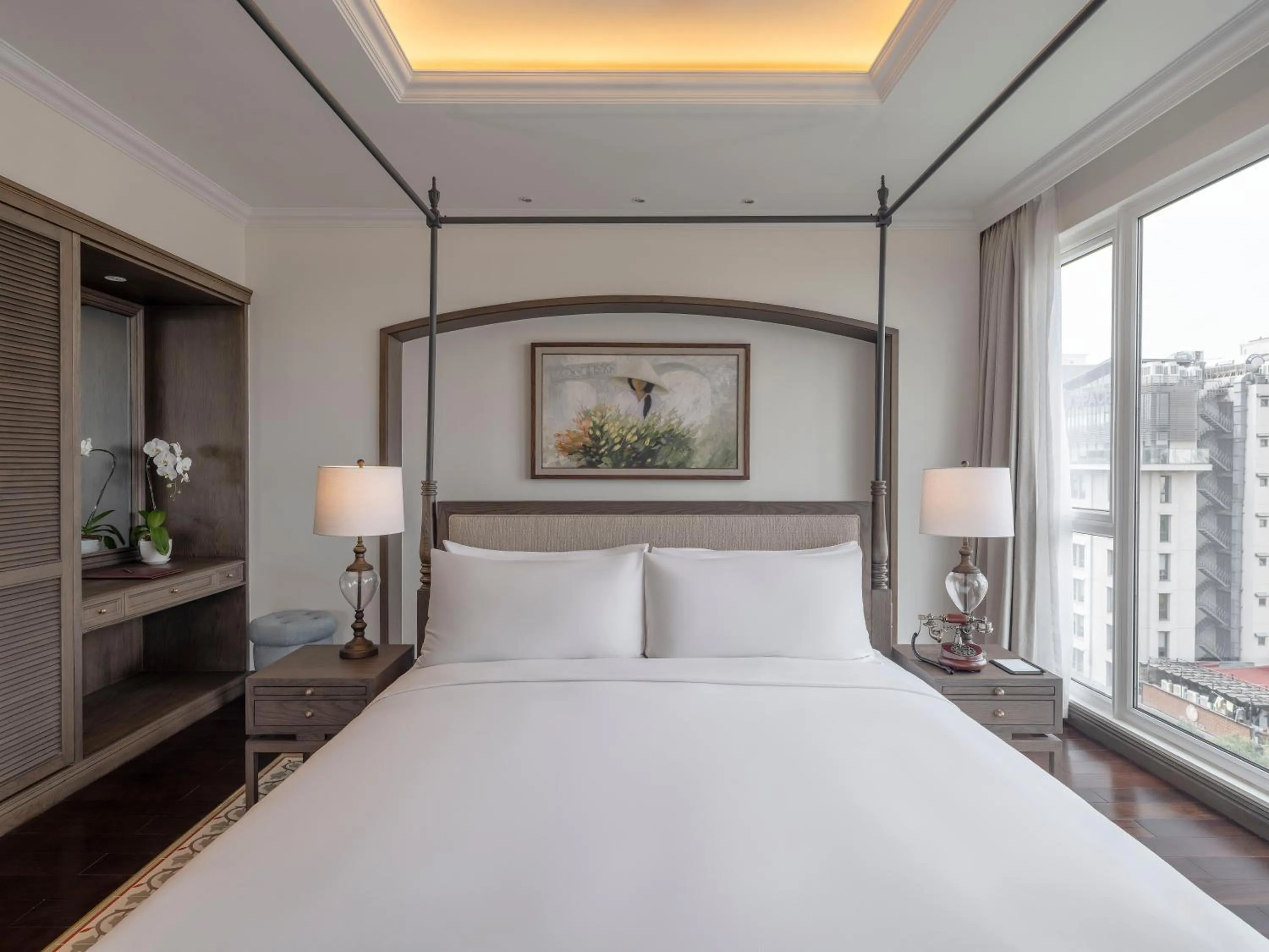 Bed in De Syloia Hotel