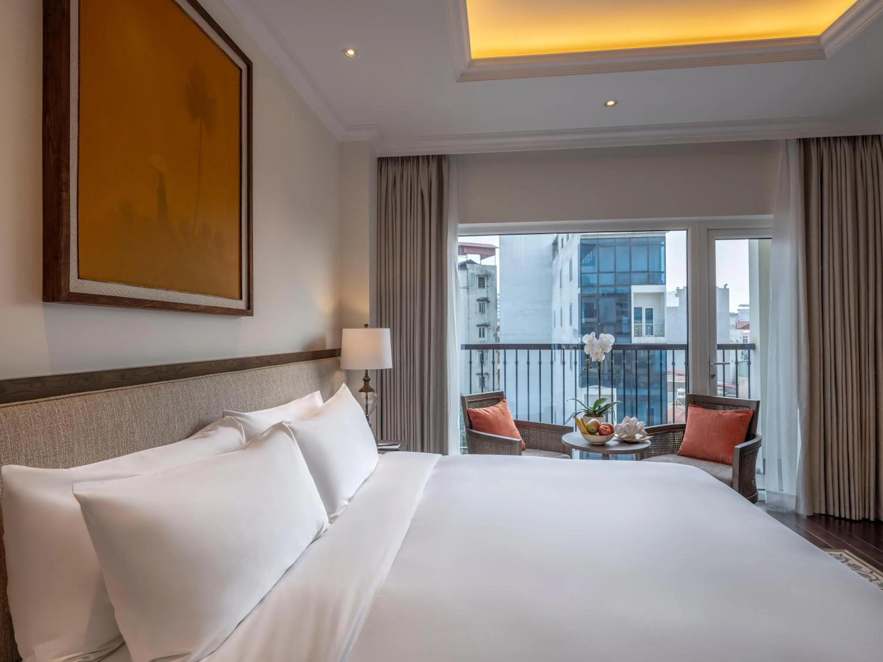 Bed in De Syloia Hotel