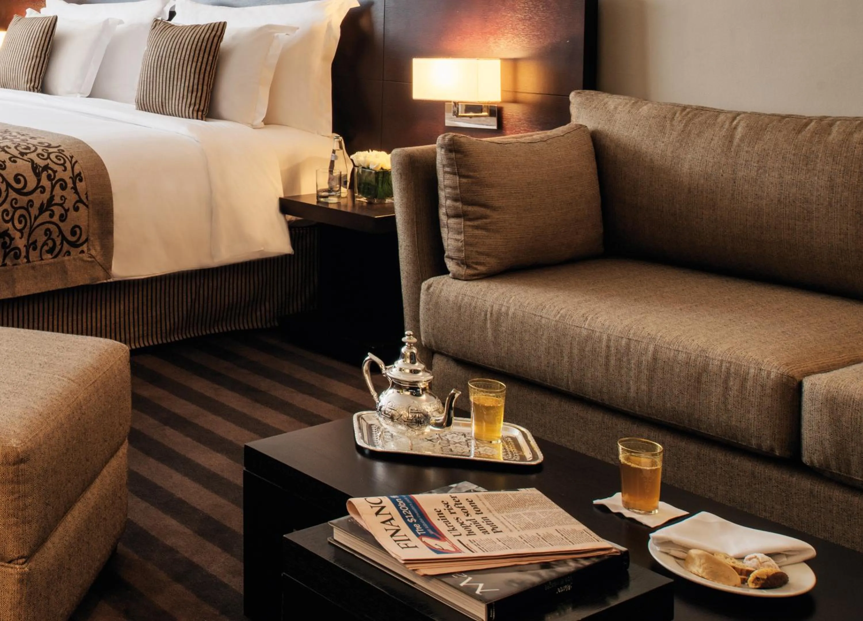 Seating area, Bed in Mövenpick Hotel Casablanca