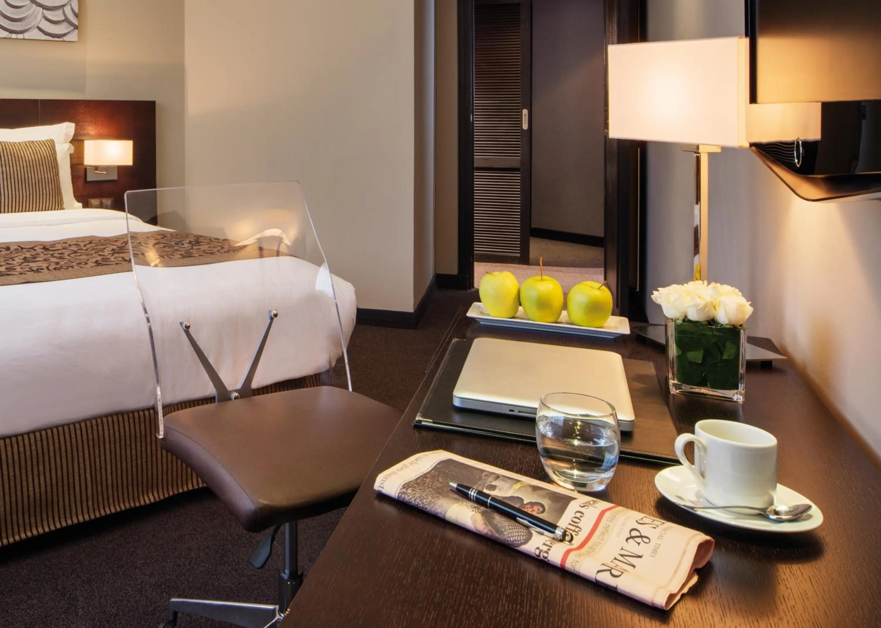 Seating area, Bed in Mövenpick Hotel Casablanca