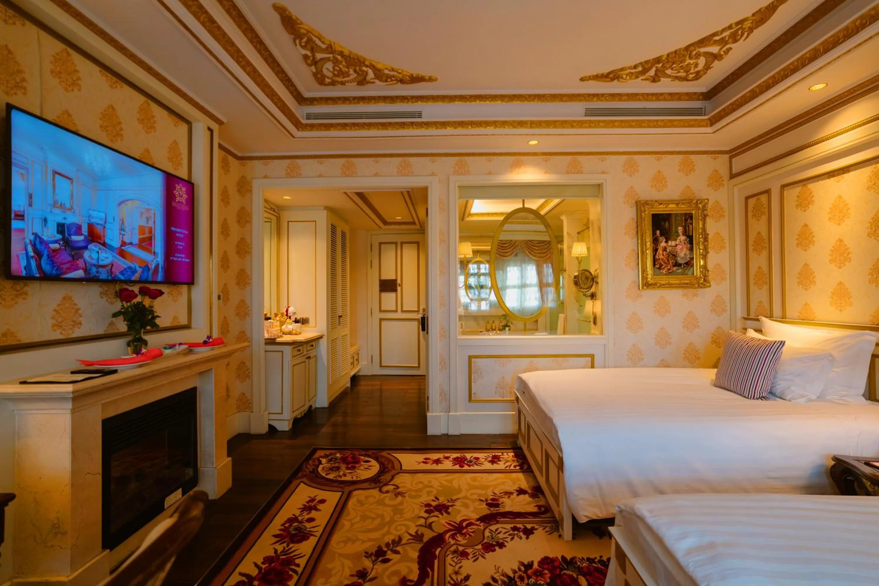 Bed in Dalat Palace Heritage Hotel