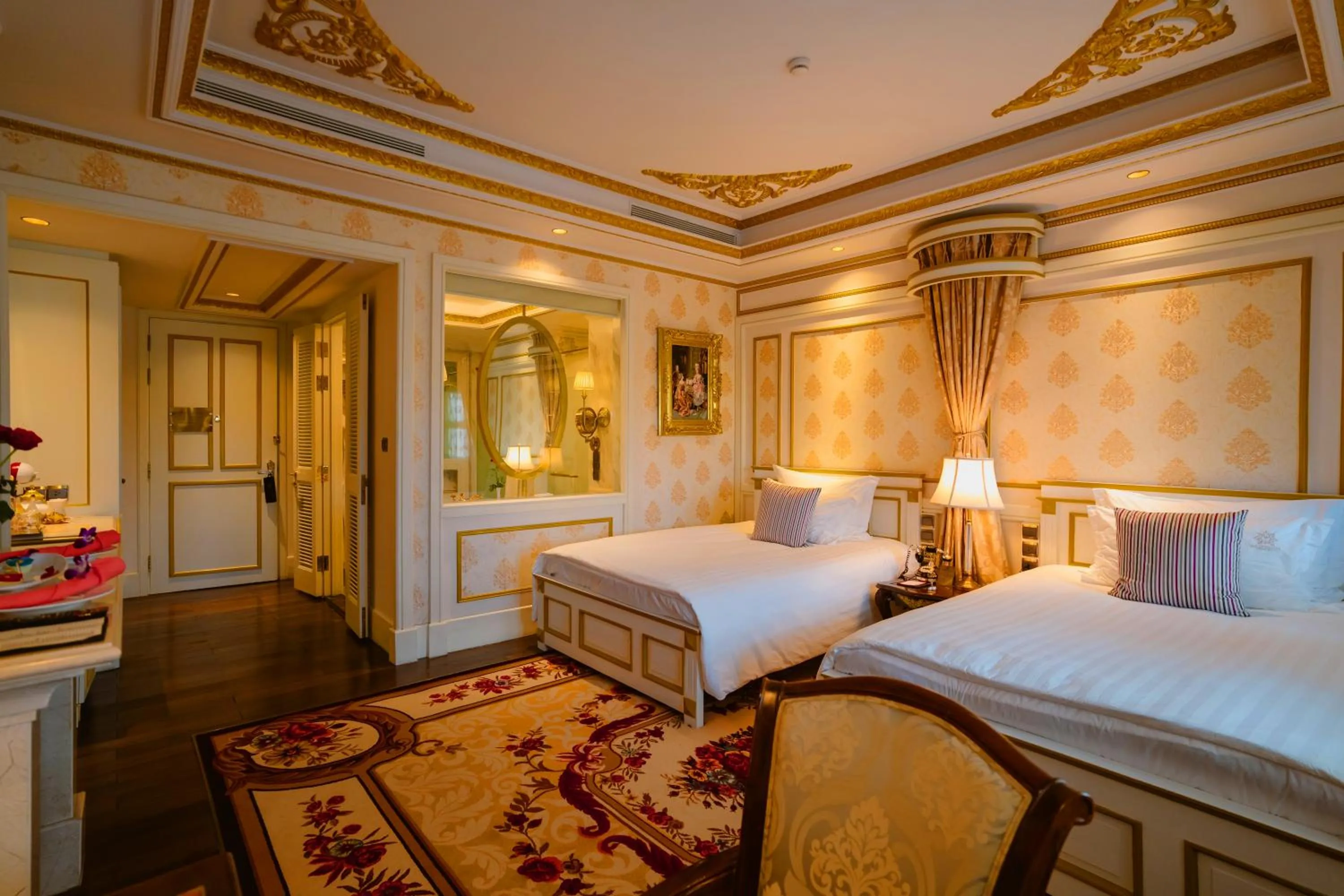 Bed in Dalat Palace Heritage Hotel