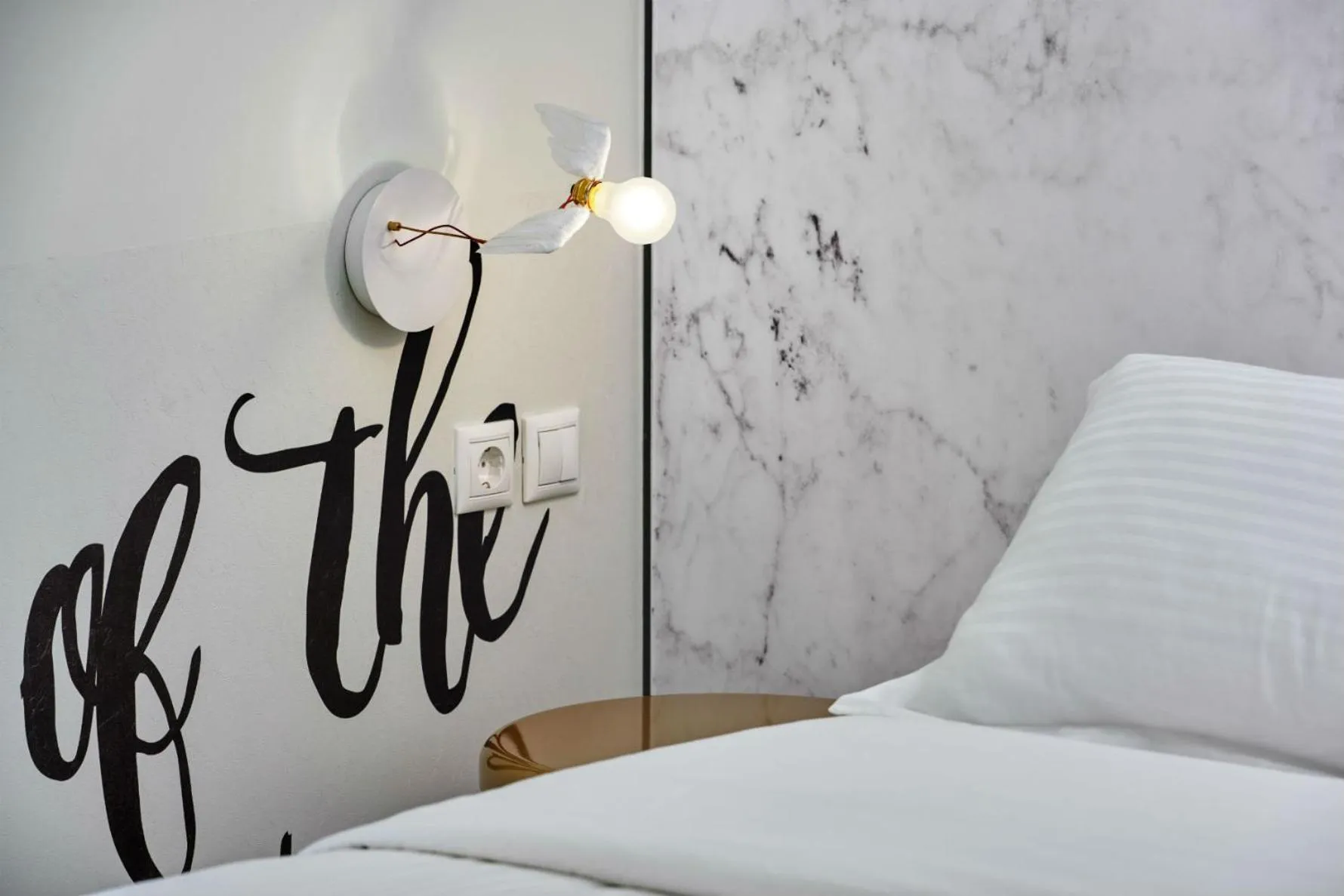 Decorative detail, Bed in Thomais Boutique Hotel