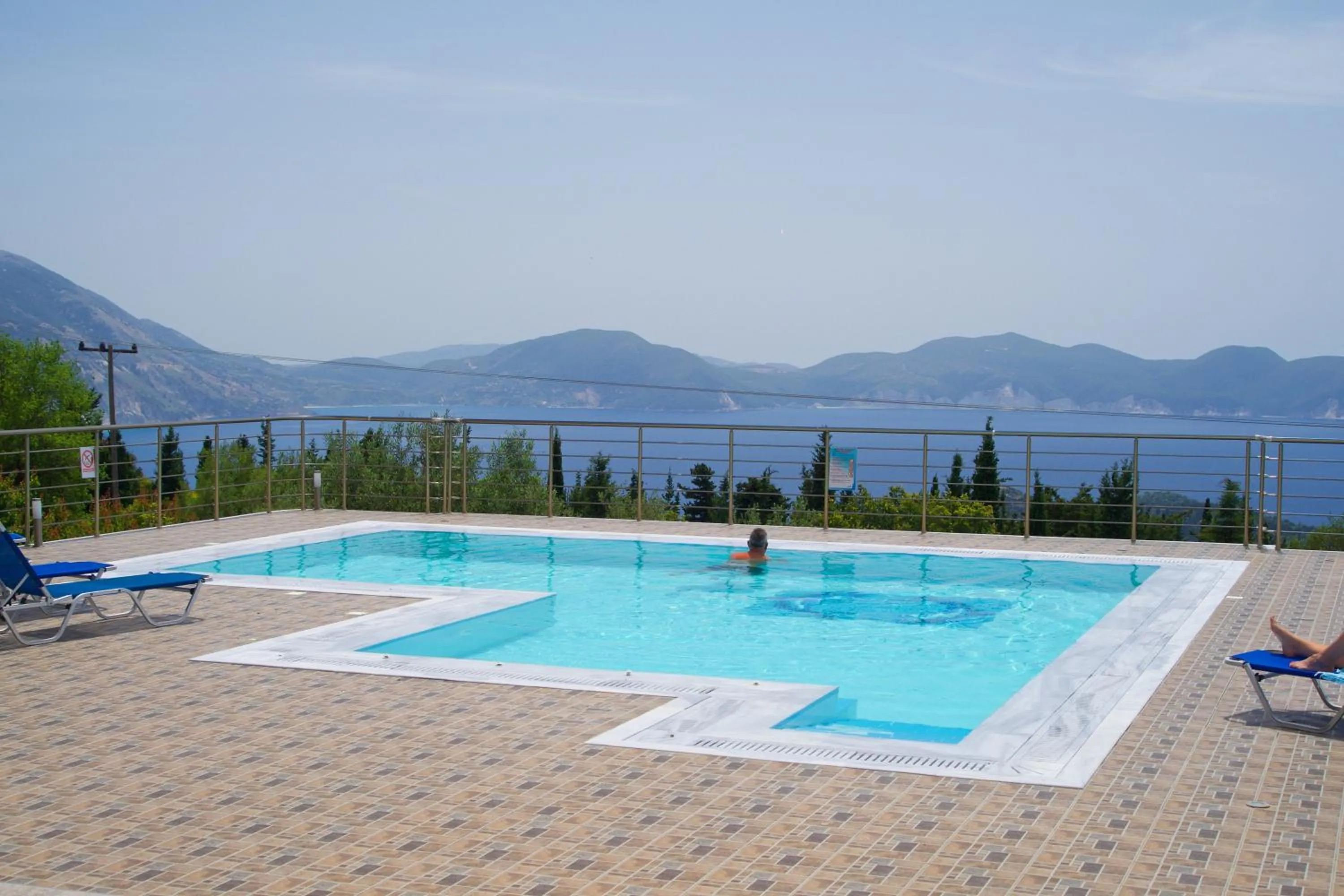 Swimming pool in Panoramic Sunset