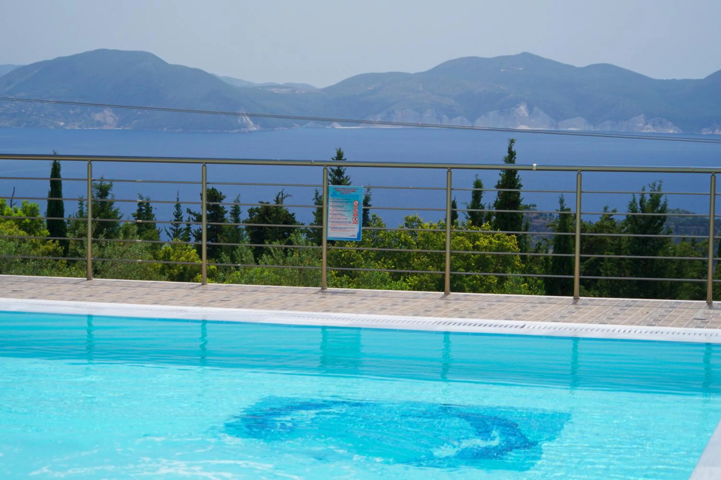 Swimming pool in Panoramic Sunset