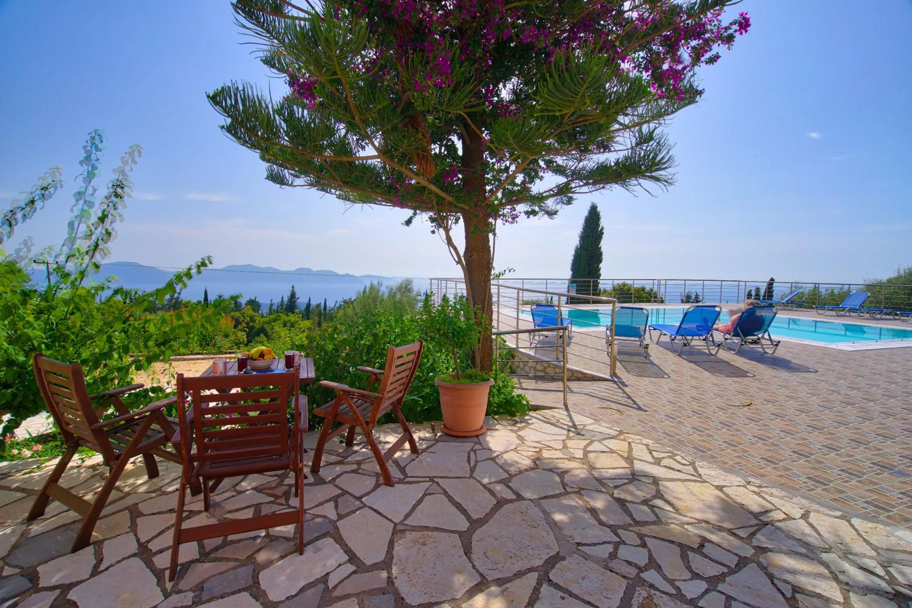 Garden view in Panoramic Sunset