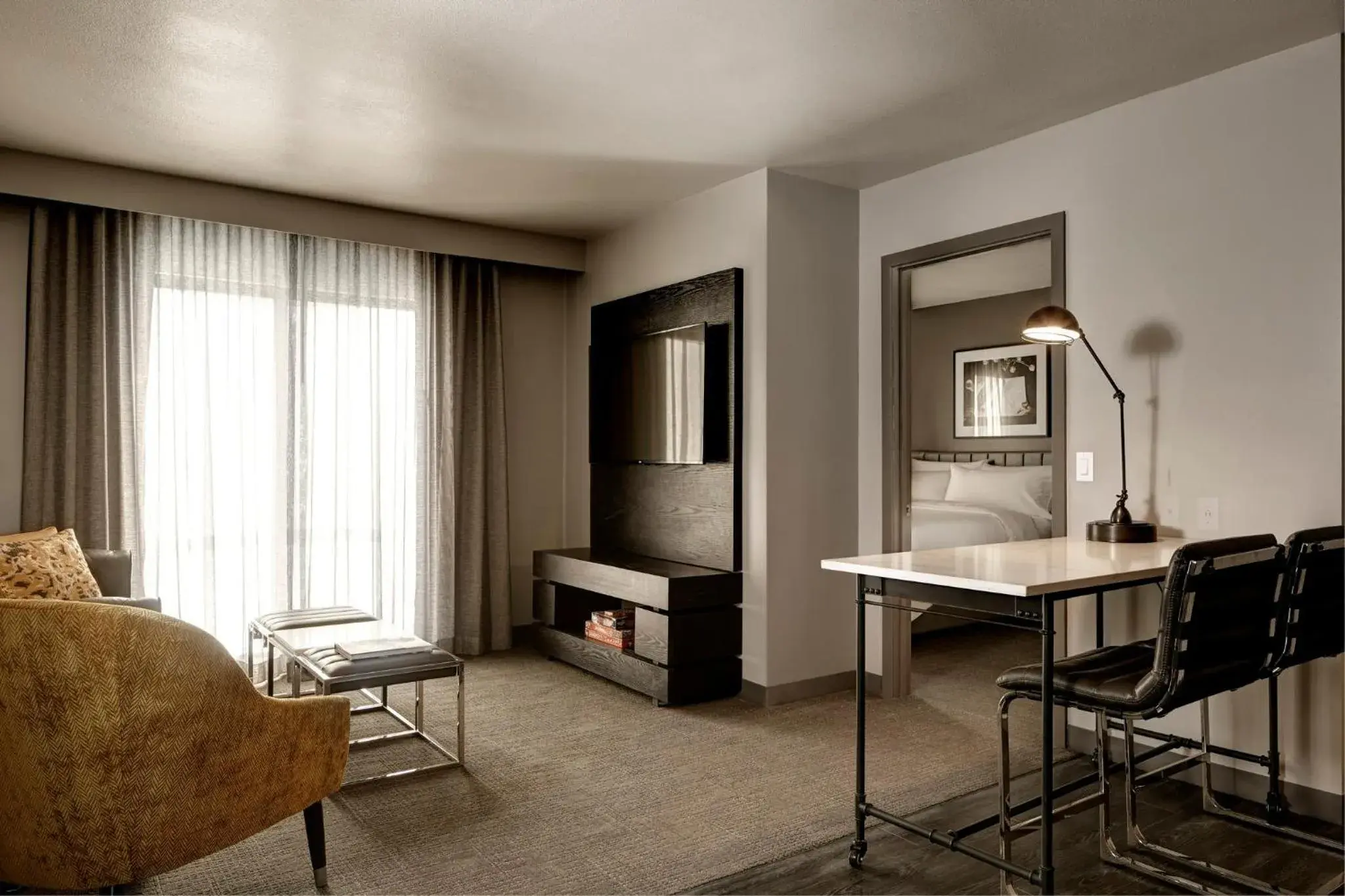 Archer's Den Hearing-Accessible Suite With Balcony in Archer Hotel Florham Park Archer's Den Hearing-Accessible Suite With Balcony in Archer Hotel Florham Park