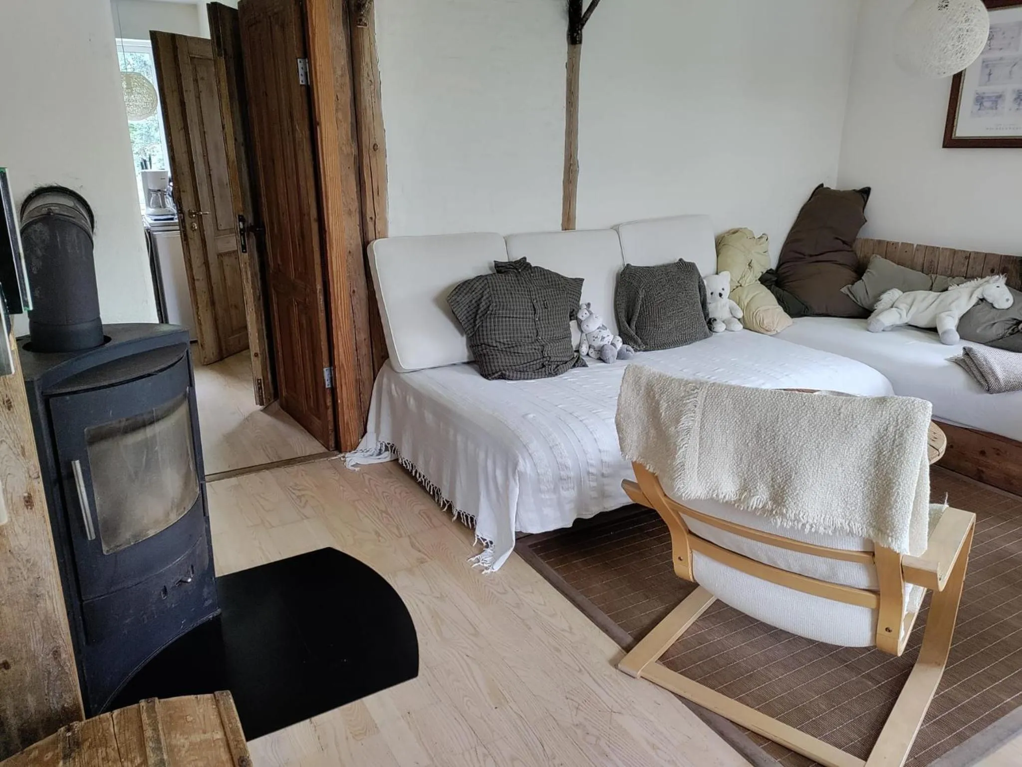 Living room, Bed in Petersholm