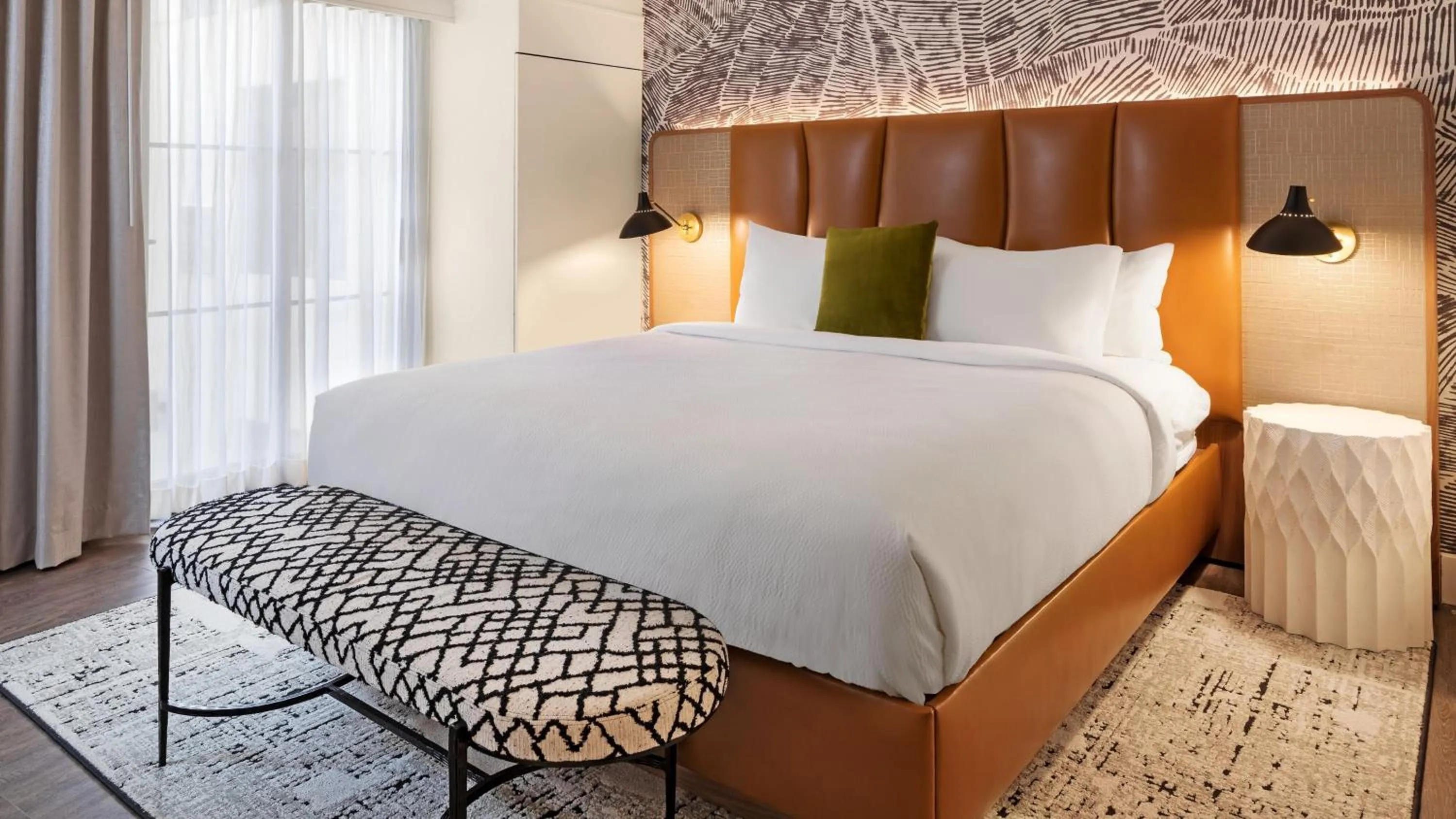 Bed in Burton House, Beverly Hills, A Tribute Portfolio Hotel