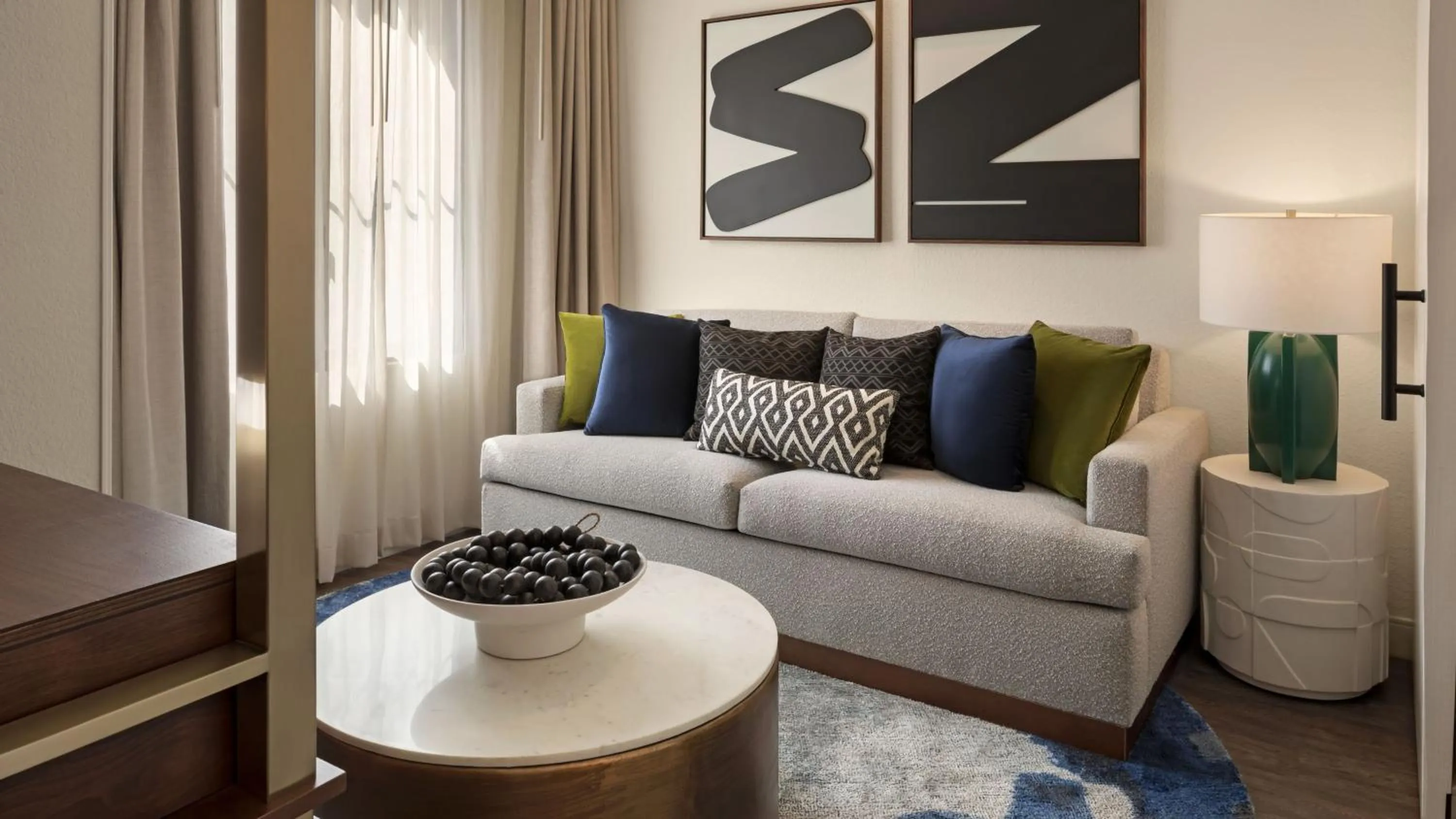 Living room in Burton House, Beverly Hills, A Tribute Portfolio Hotel