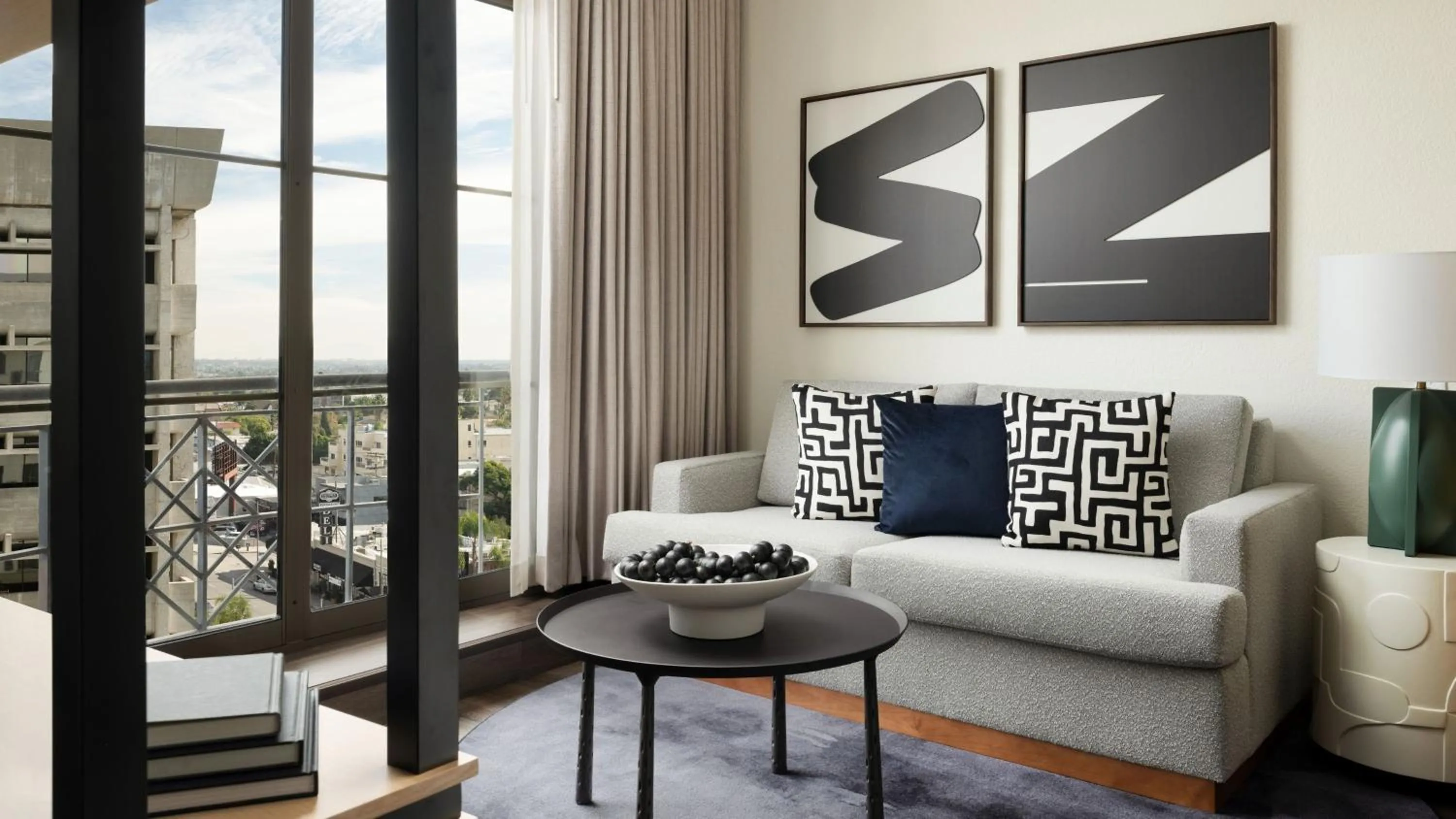 Living room in Burton House, Beverly Hills, A Tribute Portfolio Hotel