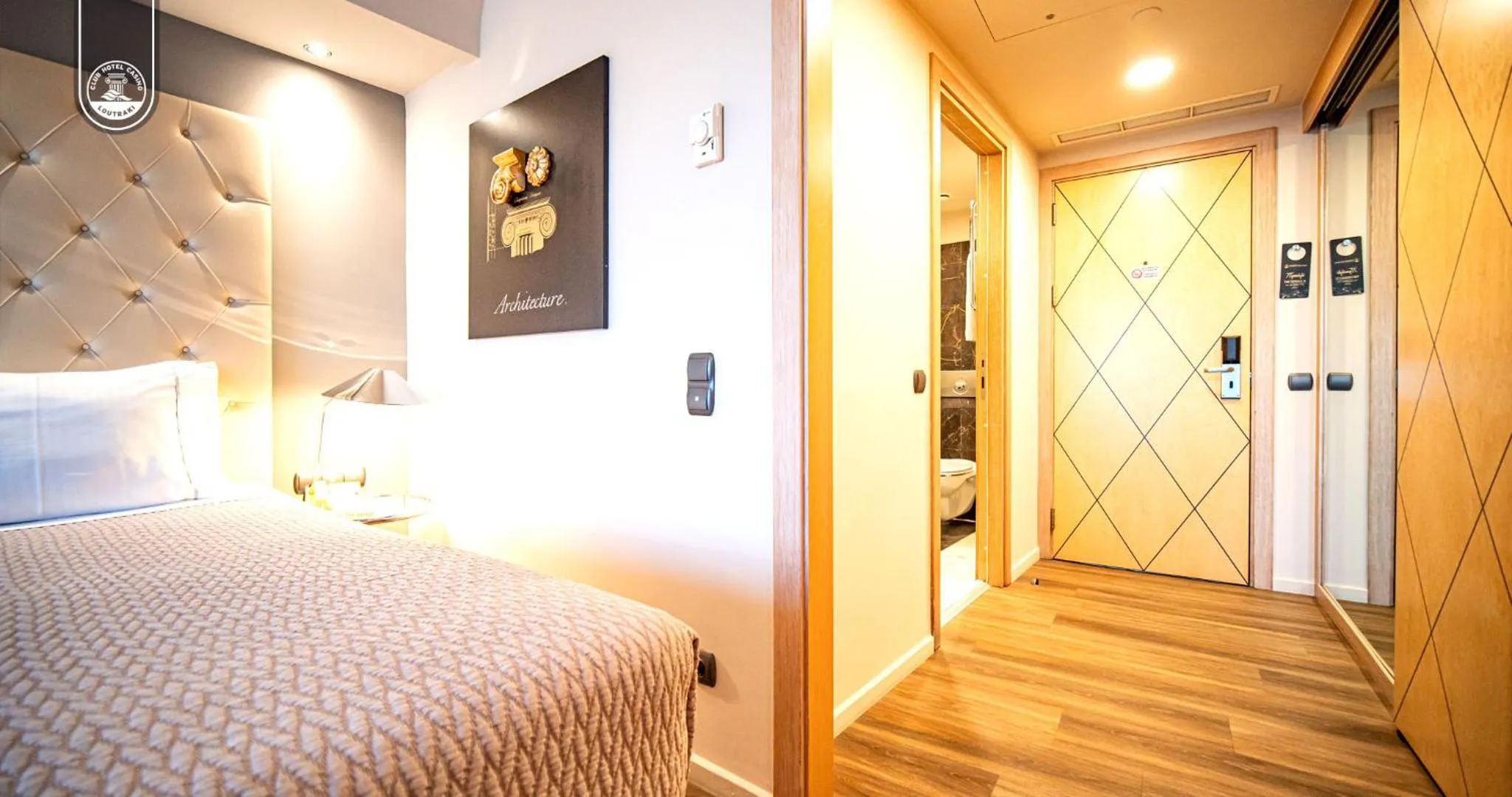 Bedroom, Bed in Club Hotel Casino Loutraki