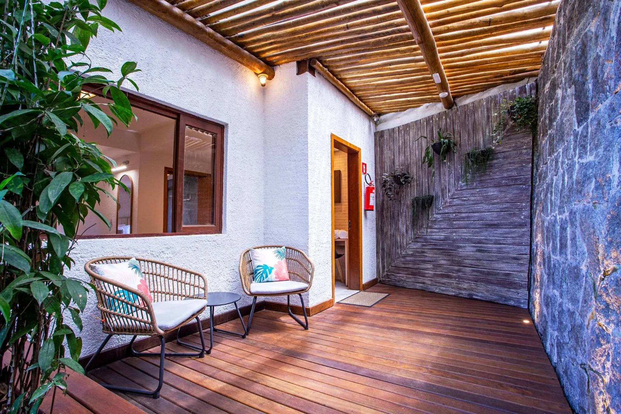 Seating area in Hotel Praia do Portinho