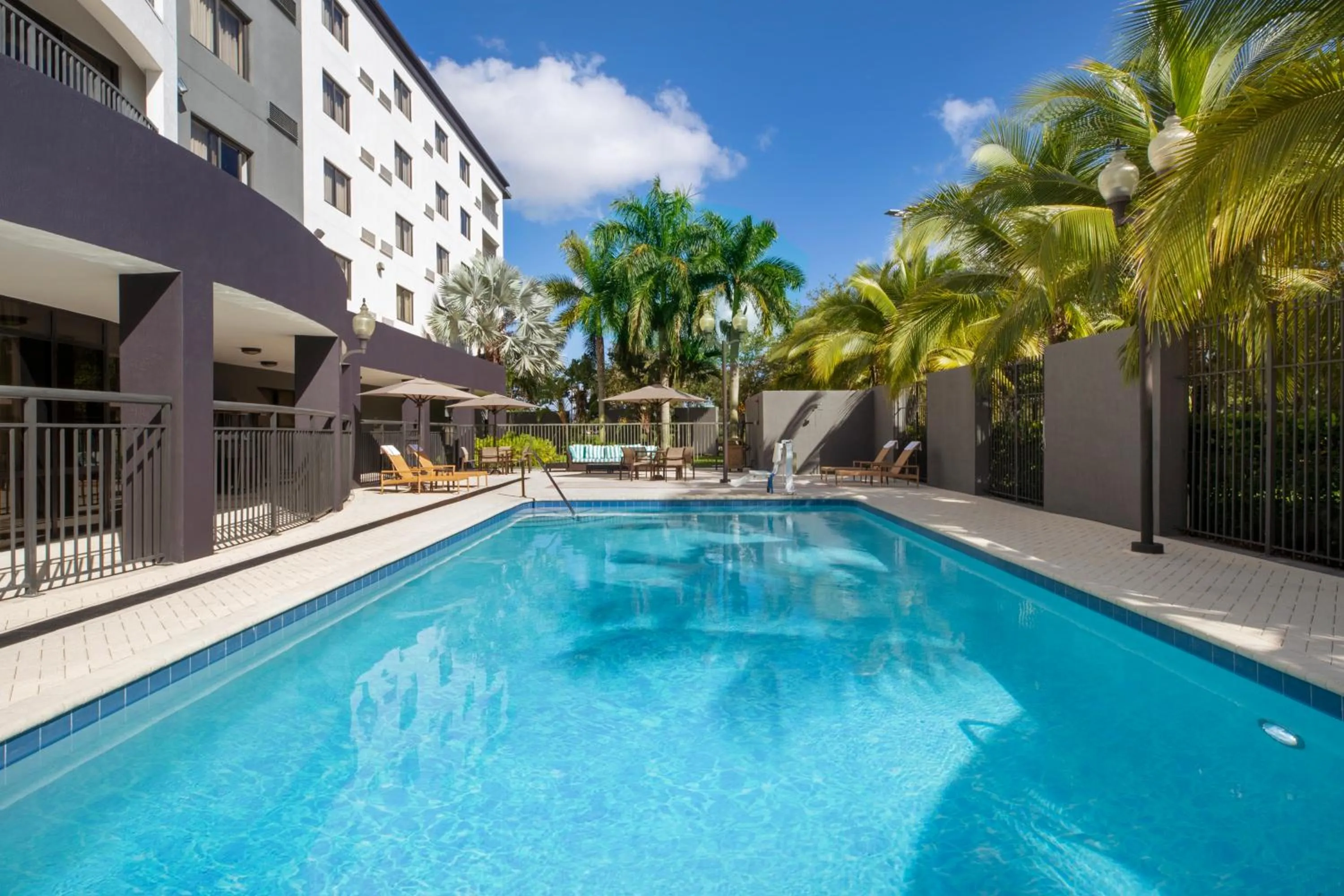 Swimming pool in Courtyard by Marriott Miami at Dolphin Mall