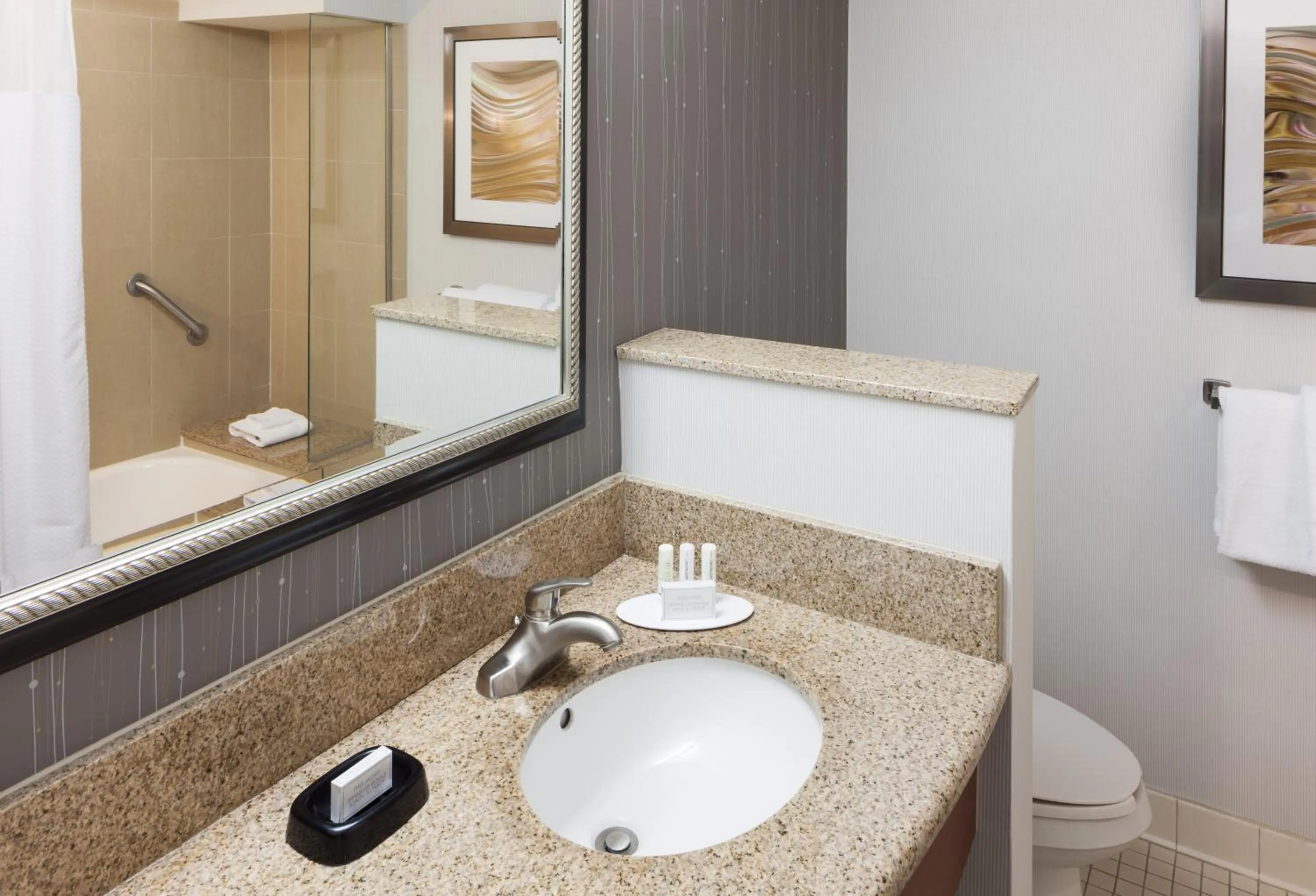 Bathroom in Courtyard by Marriott Miami at Dolphin Mall
