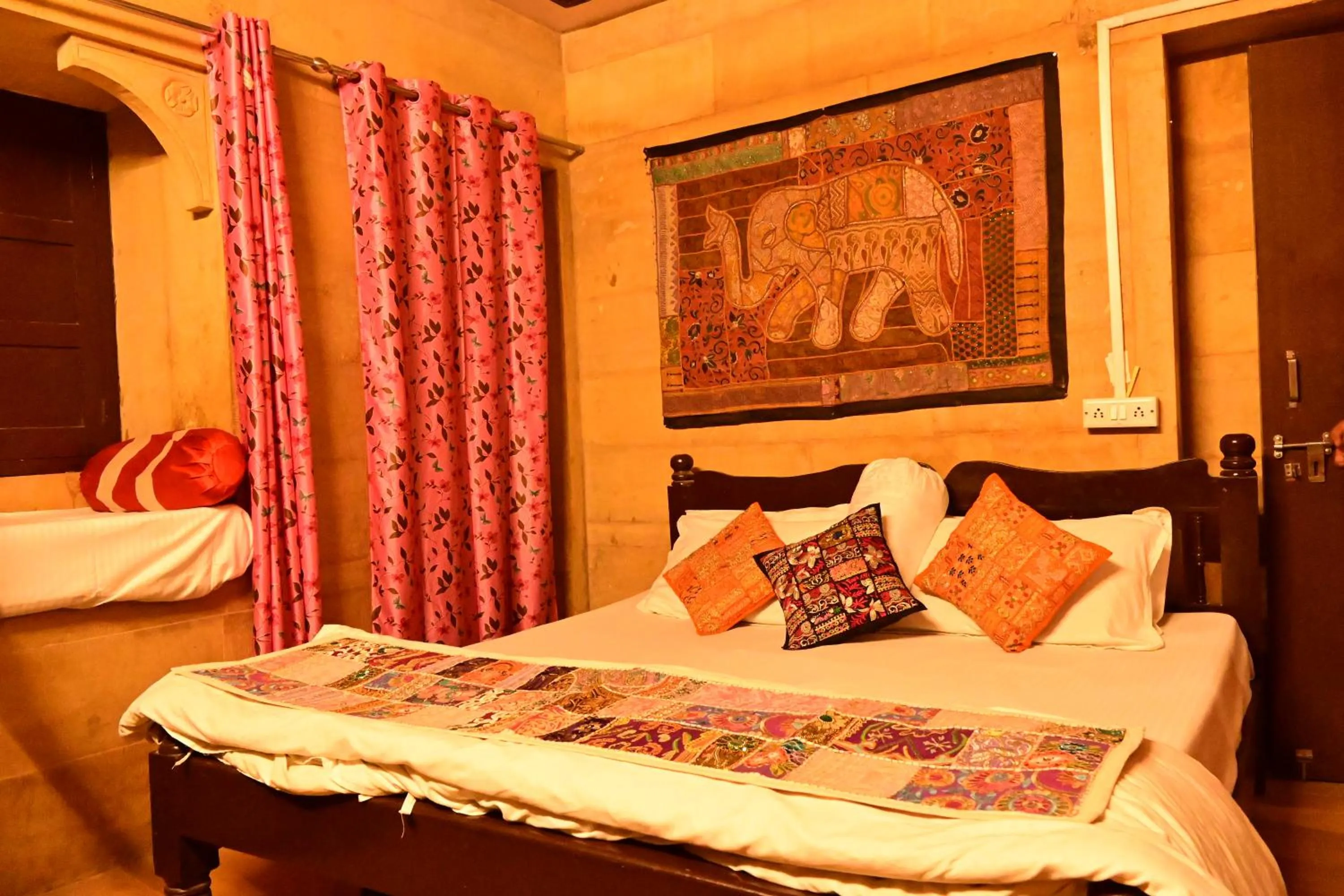Bed in Hotel Fotiya jaisalmer