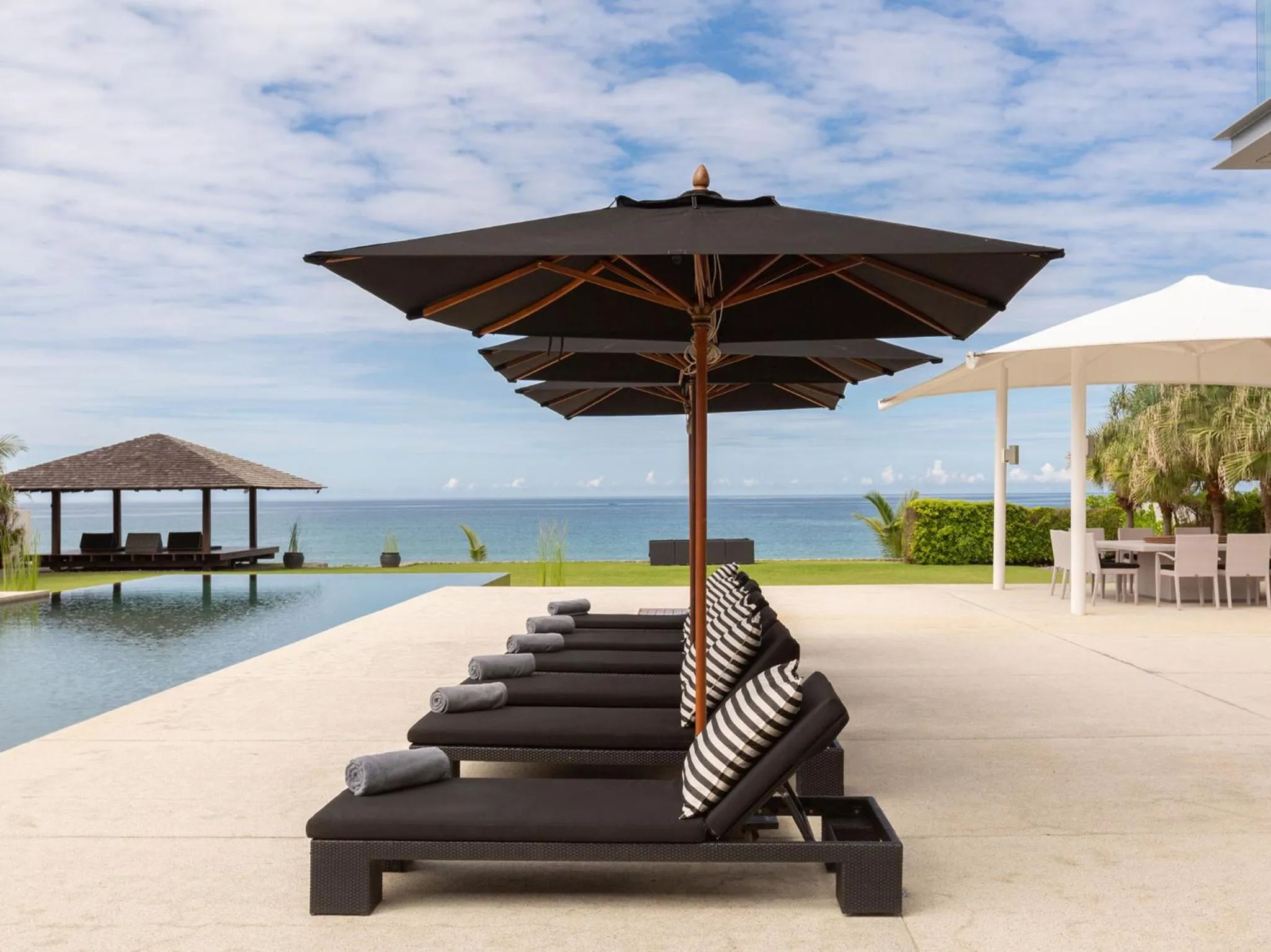 Pool view in Sava Beach Villas