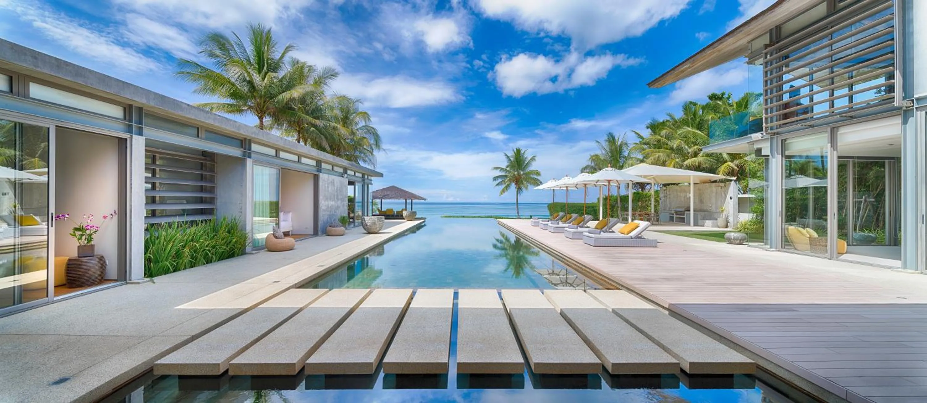 Pool view in Sava Beach Villas